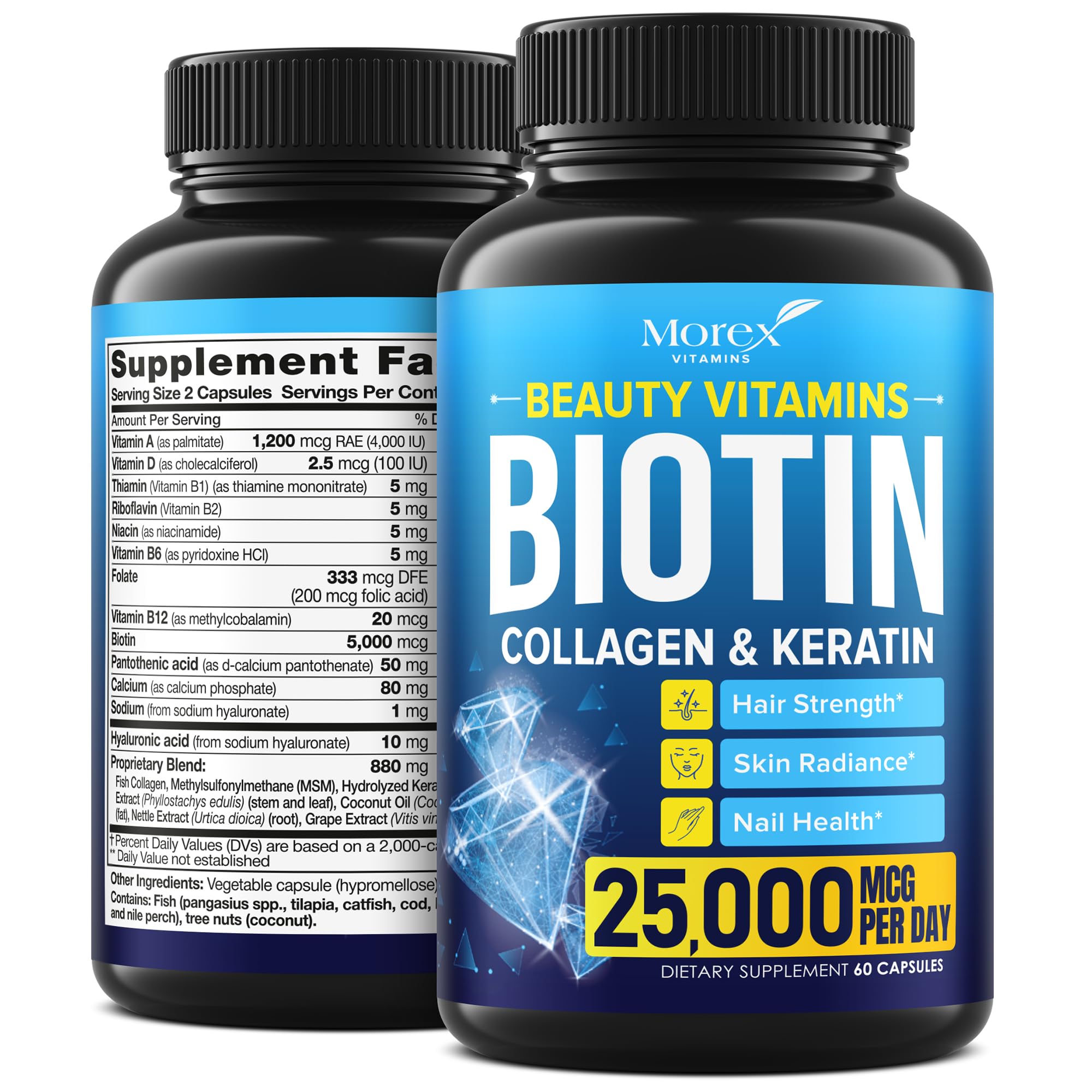 Suplemento Orionpharma Cápsulas De Biotina, Queratina Y Colágeno - Venta Internacional.