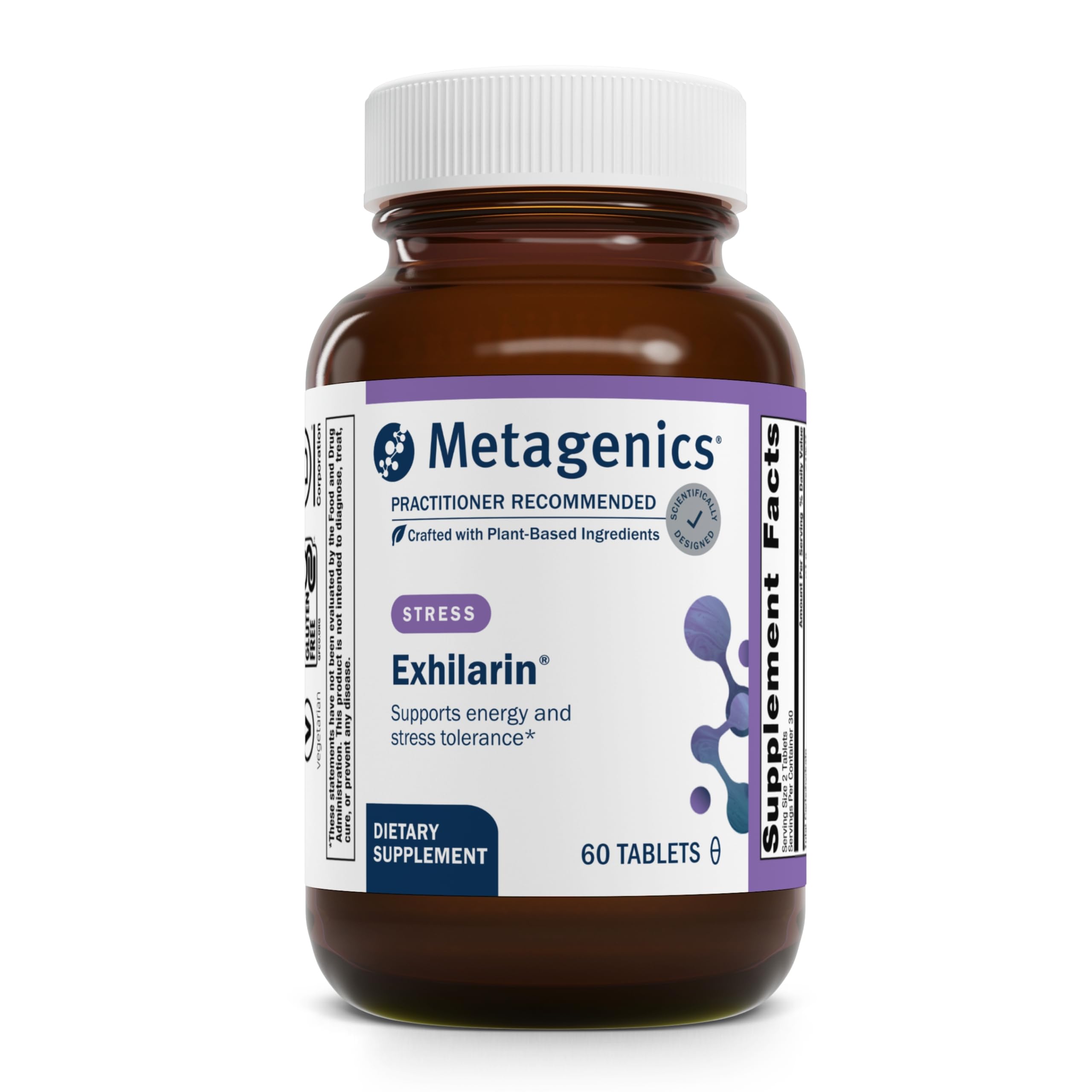 Foto 2 pulgar | Suplemento Metagenics Exhilarin Energy & Stress Support 60 T - Venta Internacional.