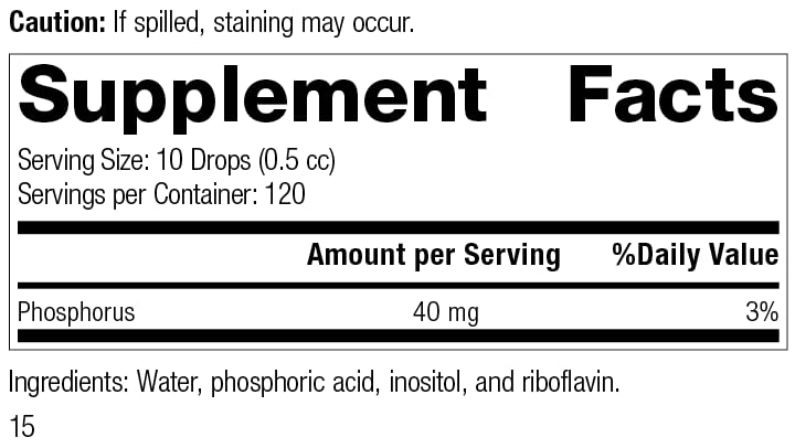 Foto 2 | Supplement Standard Process Phosfood Liquid Bone Support 60 M - Venta Internacional.