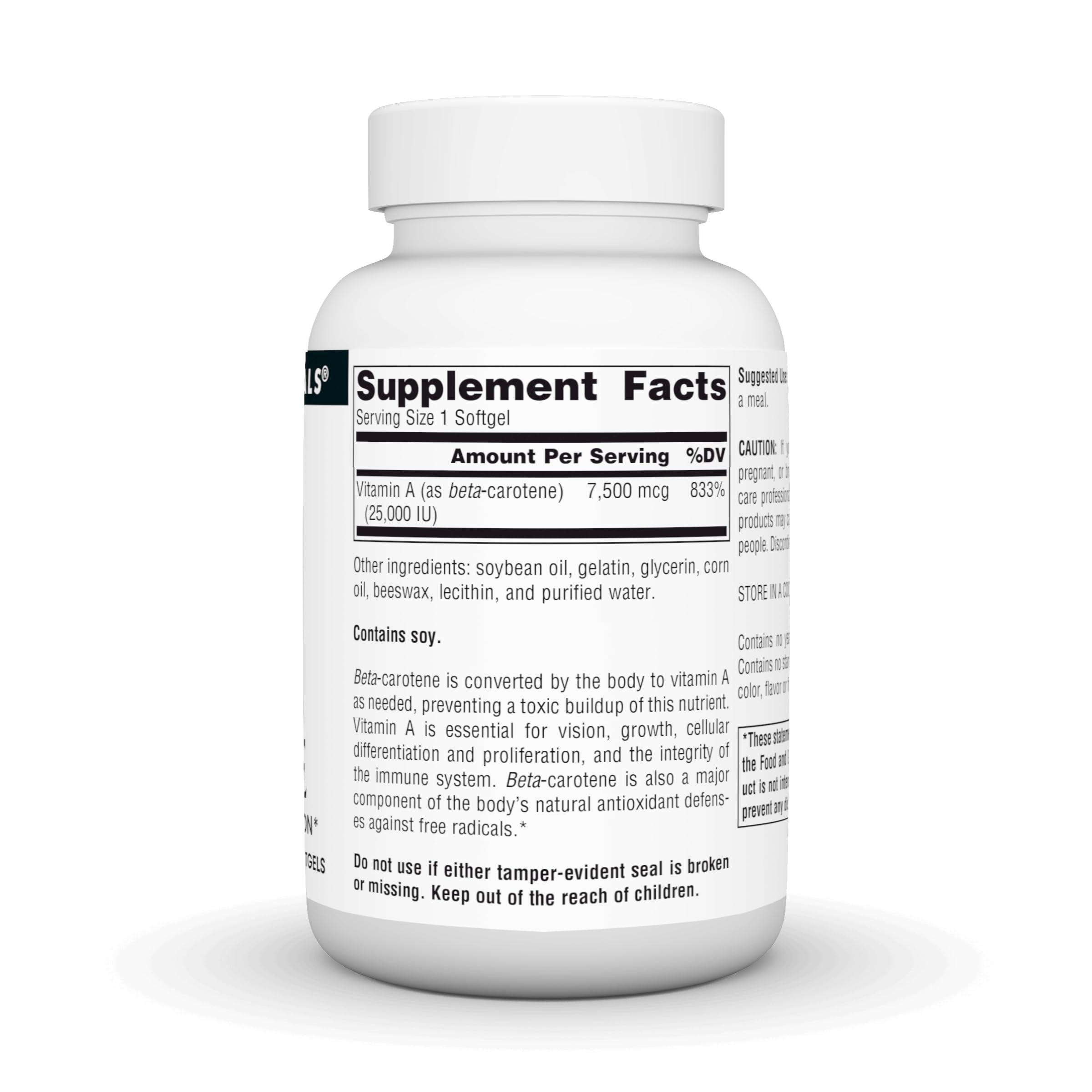 Foto 3 pulgar | Betacaroteno De Supplement Source Naturals, 25 000 Ui, 250 G - Venta Internacional.