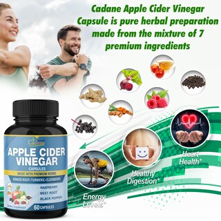 Foto 4 | Suplemento De Cápsulas Orgánicas De Extracto De Vinagre De Sidra De Manzana Cadane - Venta Internacional.