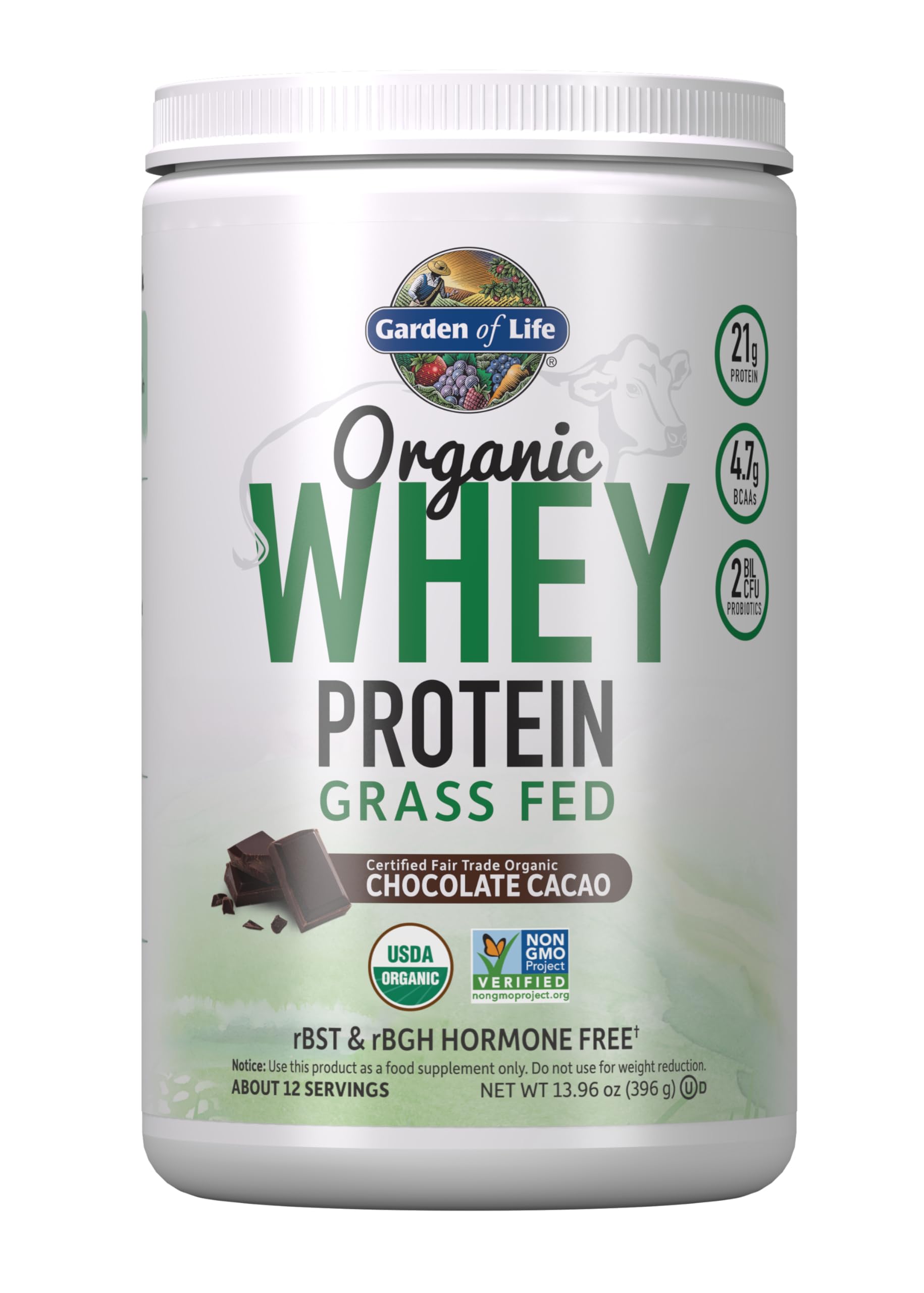 Foto 1 | Proteína De Suero En Polvo Garden Of Life, Chocolate Y Cacao, 21 G, Órgano - Venta Internacional.