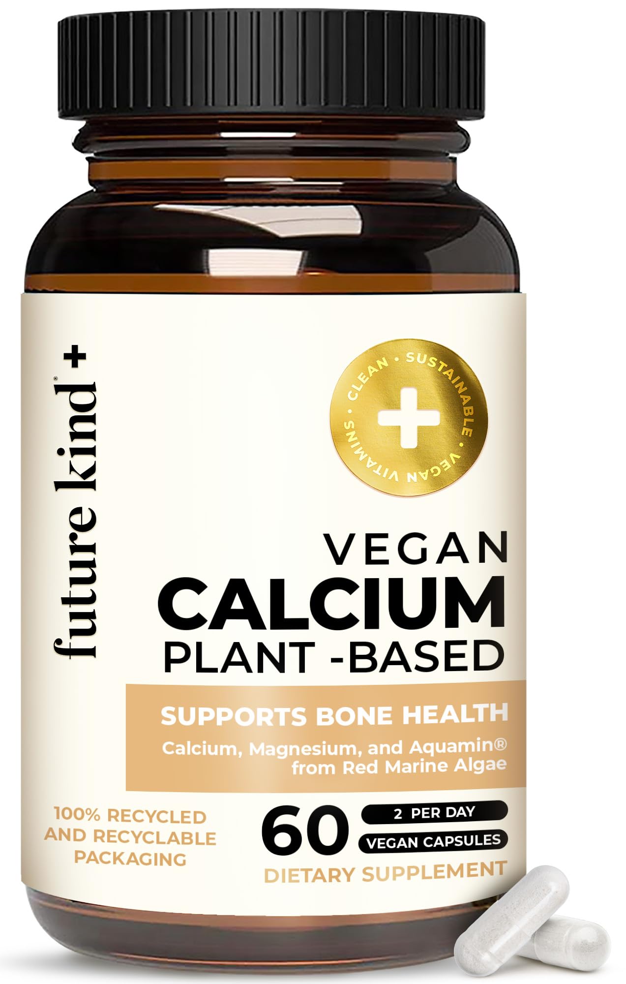 Foto 1 | Suplemento Future Kind De Calcio Vegano Con Magnesio, 60 Cápsulas - Venta Internacional.