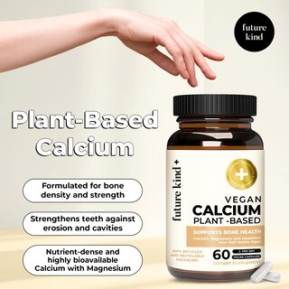 Foto 2 | Suplemento Future Kind De Calcio Vegano Con Magnesio, 60 Cápsulas - Venta Internacional.