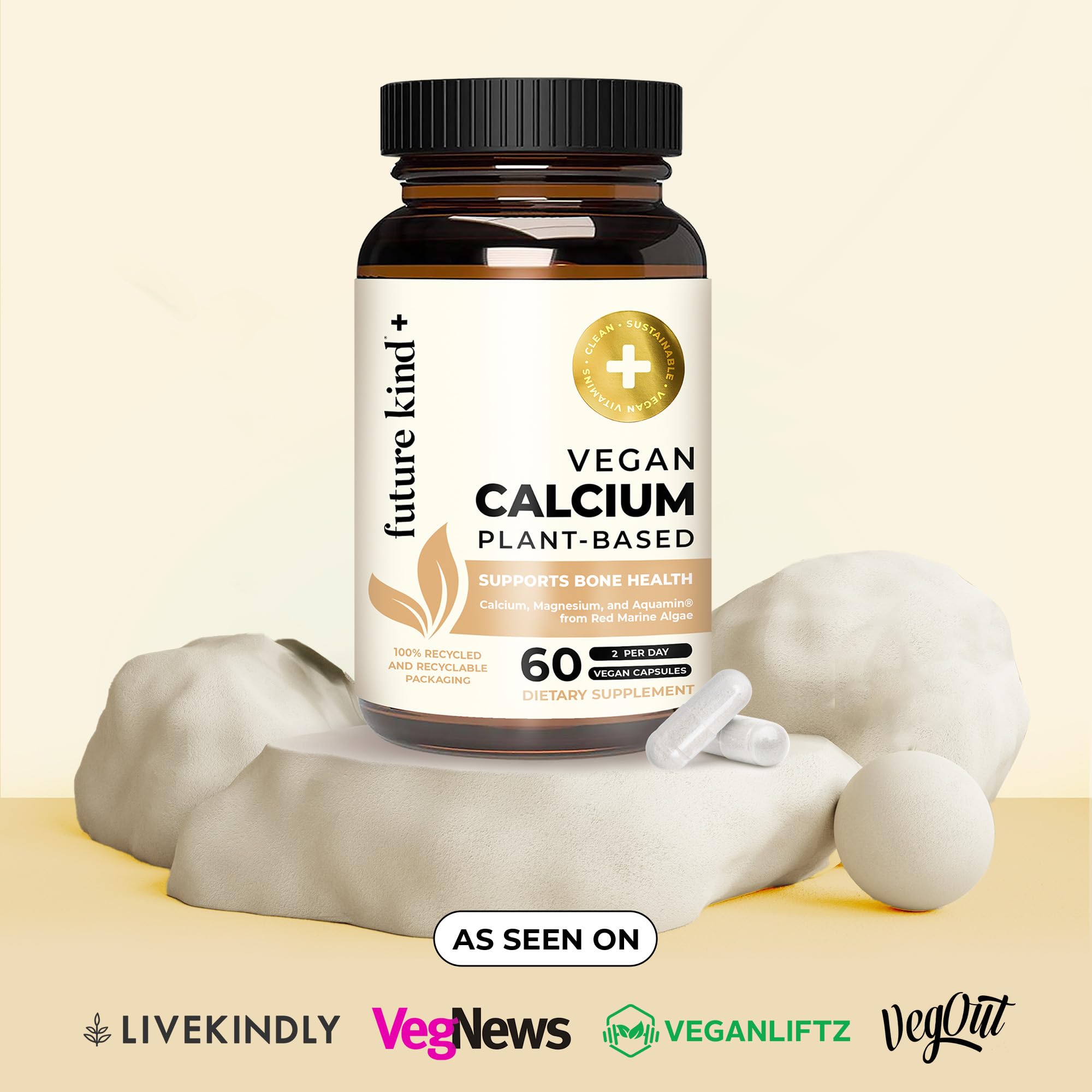 Foto 4 | Suplemento Future Kind De Calcio Vegano Con Magnesio, 60 Cápsulas - Venta Internacional.
