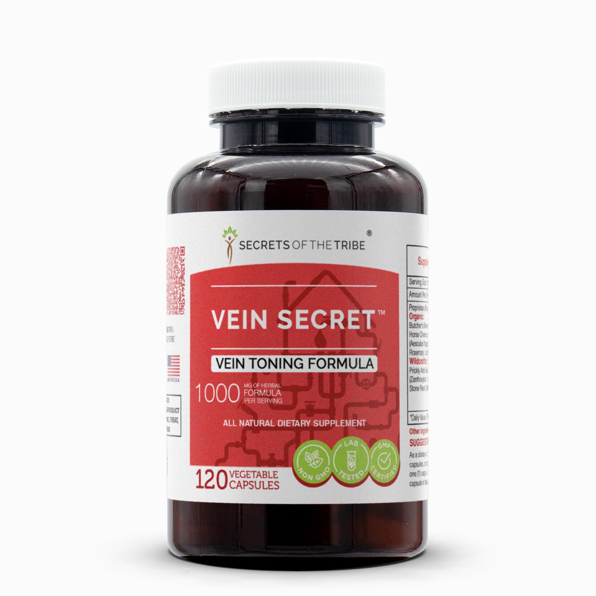 Foto 1 | Suplemento Herbario Secrets Of The Tribe Vein Secret 120 Cápsulas - Venta Internacional.