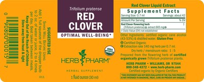 Foto 5 | Extracto Líquido Herb Pharm De Trébol Rojo, 30 Ml, Certificado Orgánico - Venta Internacional.