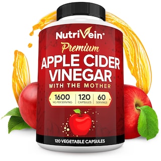 Foto 1 | Suplementos Nutrivein: Vinagre De Sidra De Manzana, 1600 Mg, 120 Cápsulas - Venta Internacional.