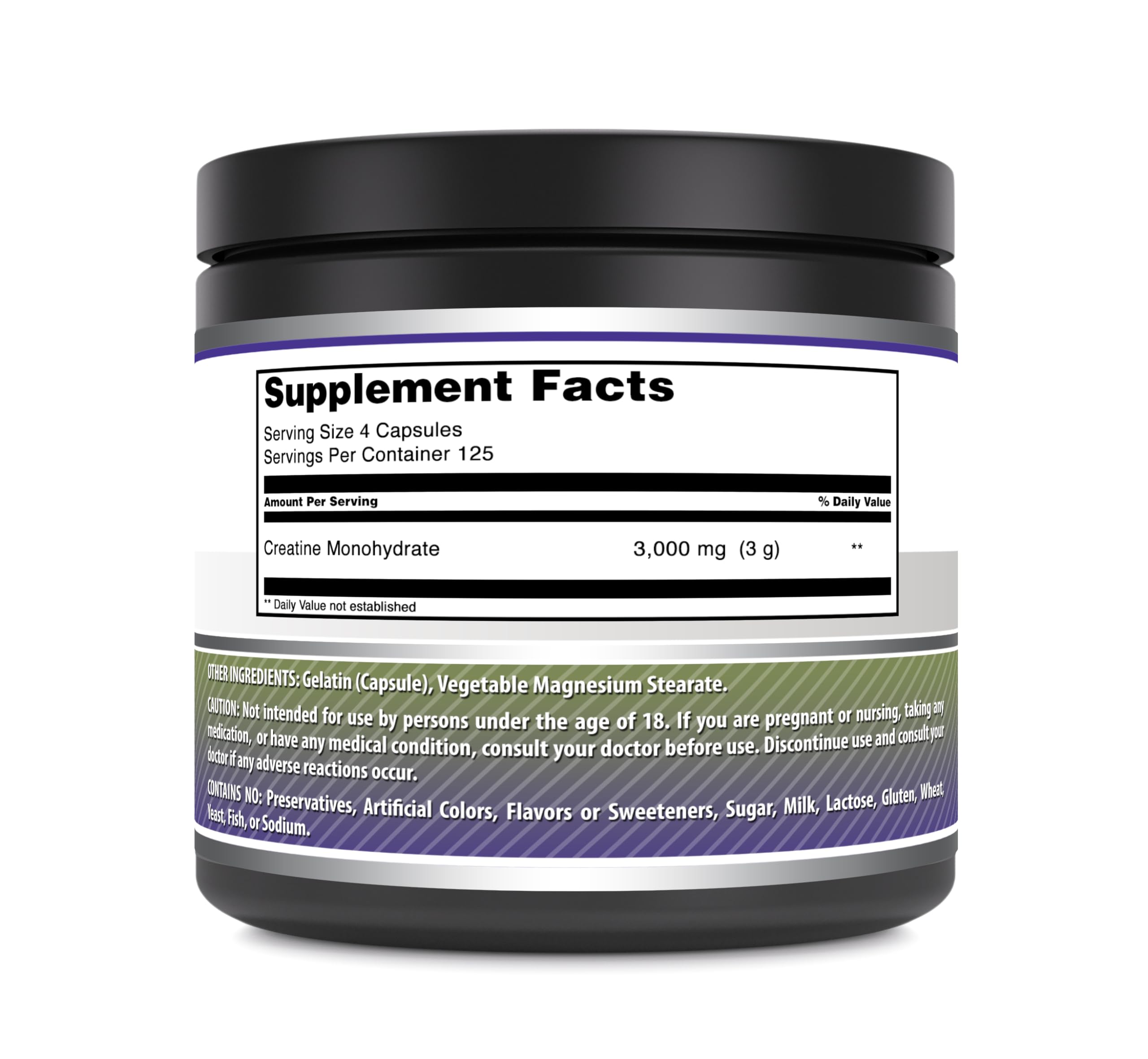 Foto 3 pulgar | Suplemento Amazing Formulas Creatina 3000 Mg 500 Cápsulas - Venta Internacional.