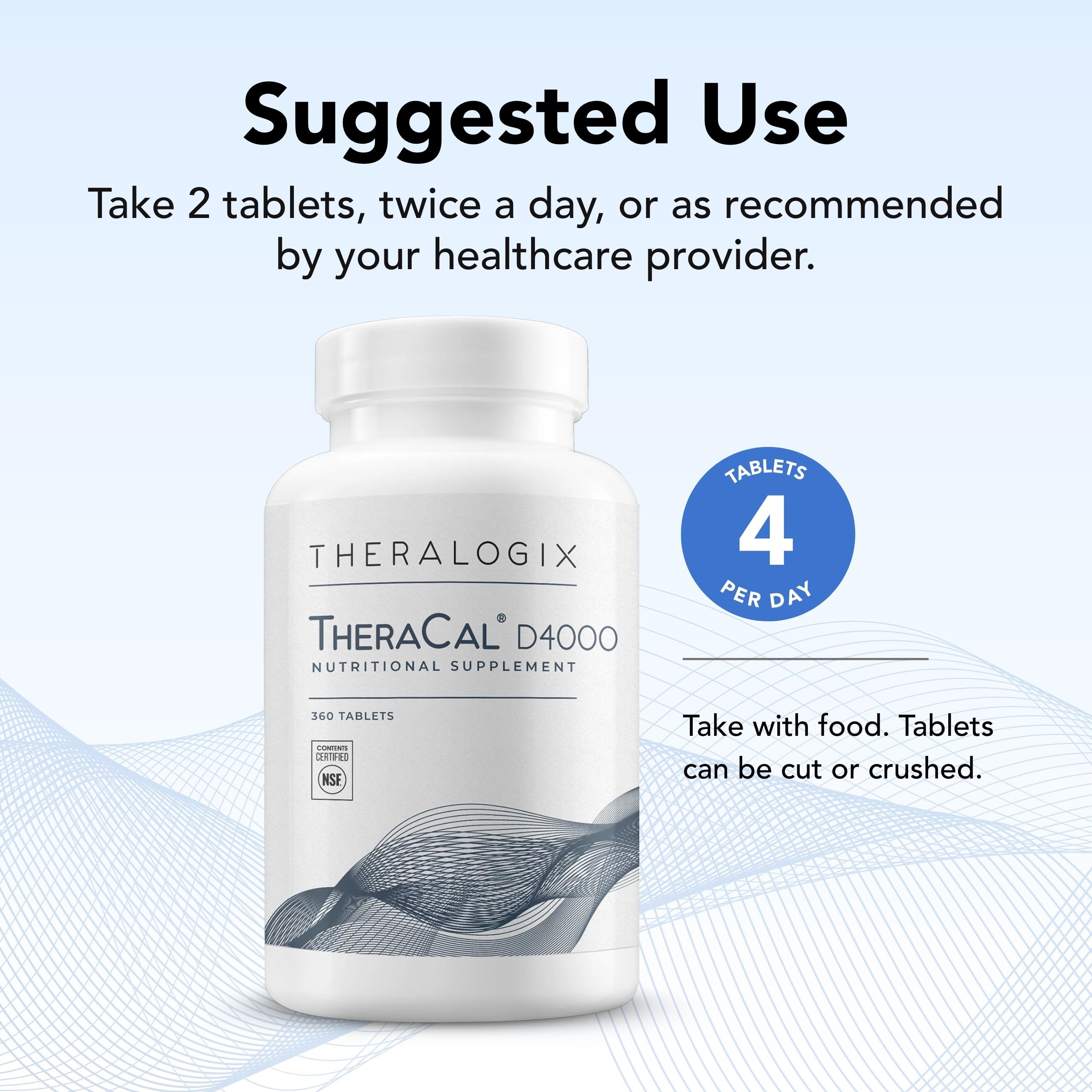 Foto 5 pulgar | Suplemento Theralogix Theracal D4000 Bone Health 360 Comprimidos - Venta Internacional.