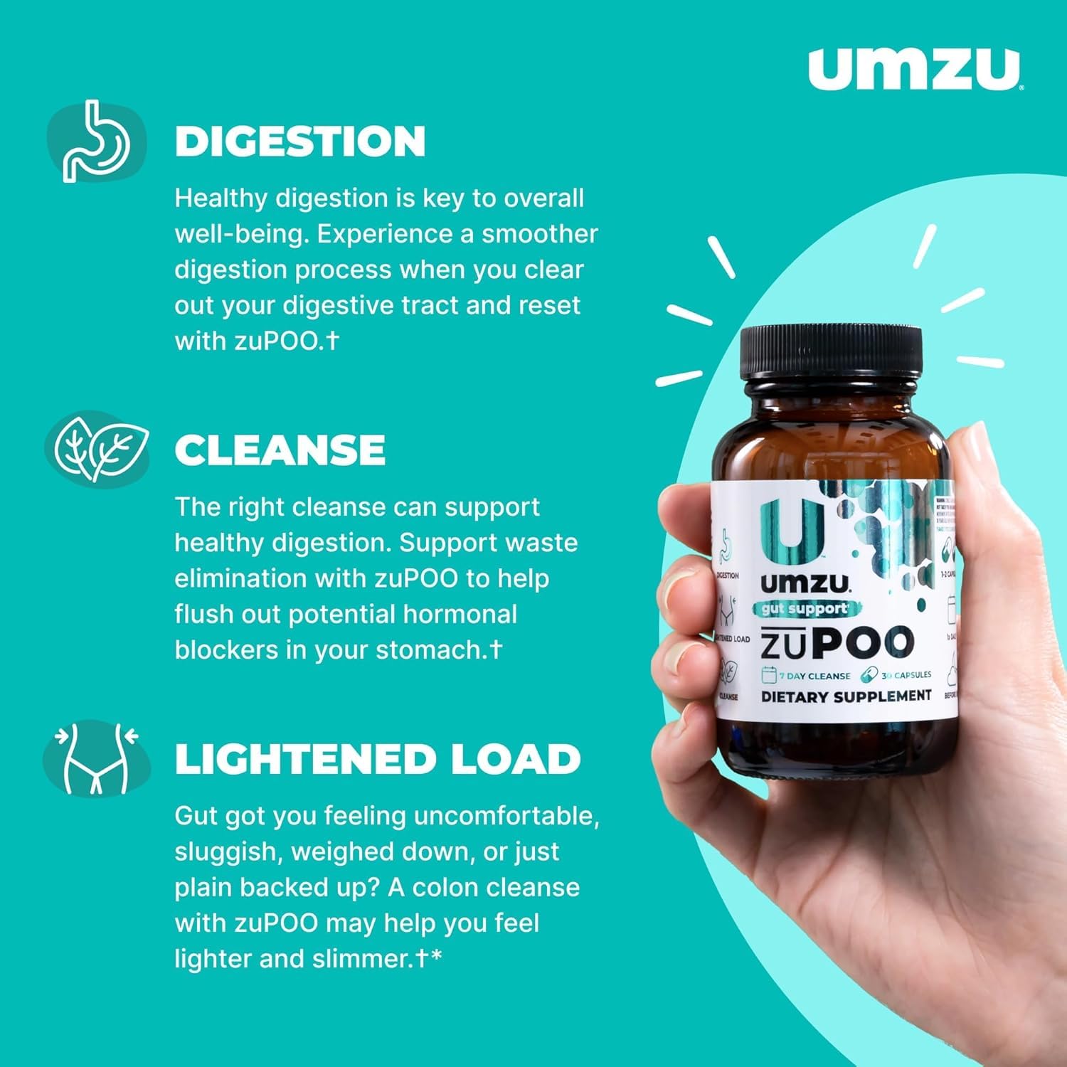 Foto 4 pulgar | Suplemento Muzu Zupoo Natural Colon Cleanse 30 Cápsulas - Venta Internacional.