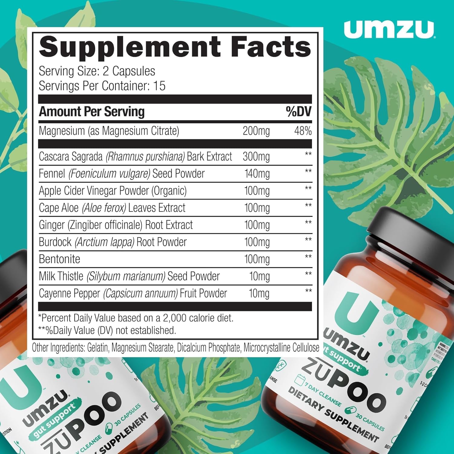 Foto 6 pulgar | Suplemento Muzu Zupoo Natural Colon Cleanse 30 Cápsulas - Venta Internacional.