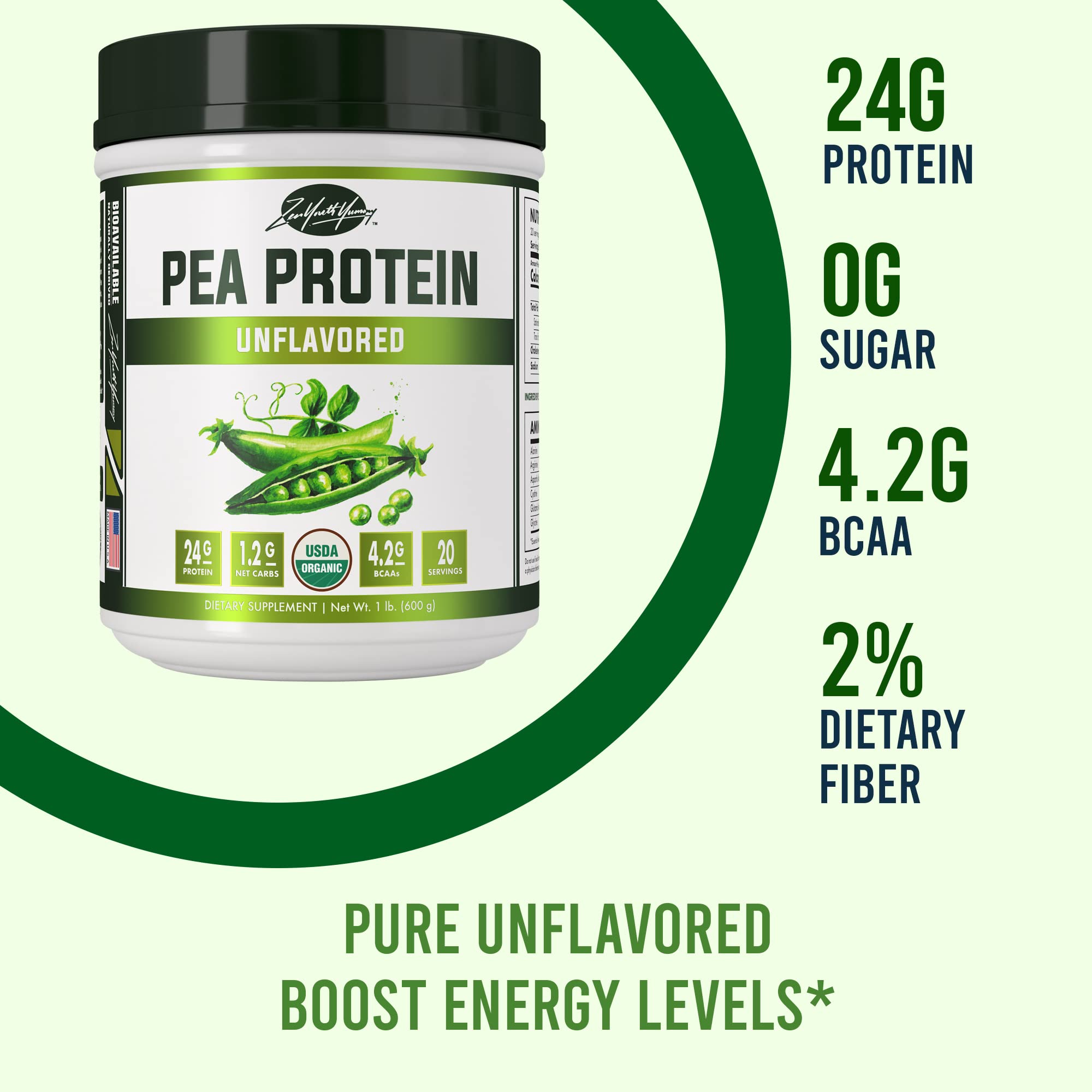 Foto 7 pulgar | Proteína De Guisante En Polvo Zyy, Orgánica, Vegana, Sin Sabor, 500 G - Venta Internacional.