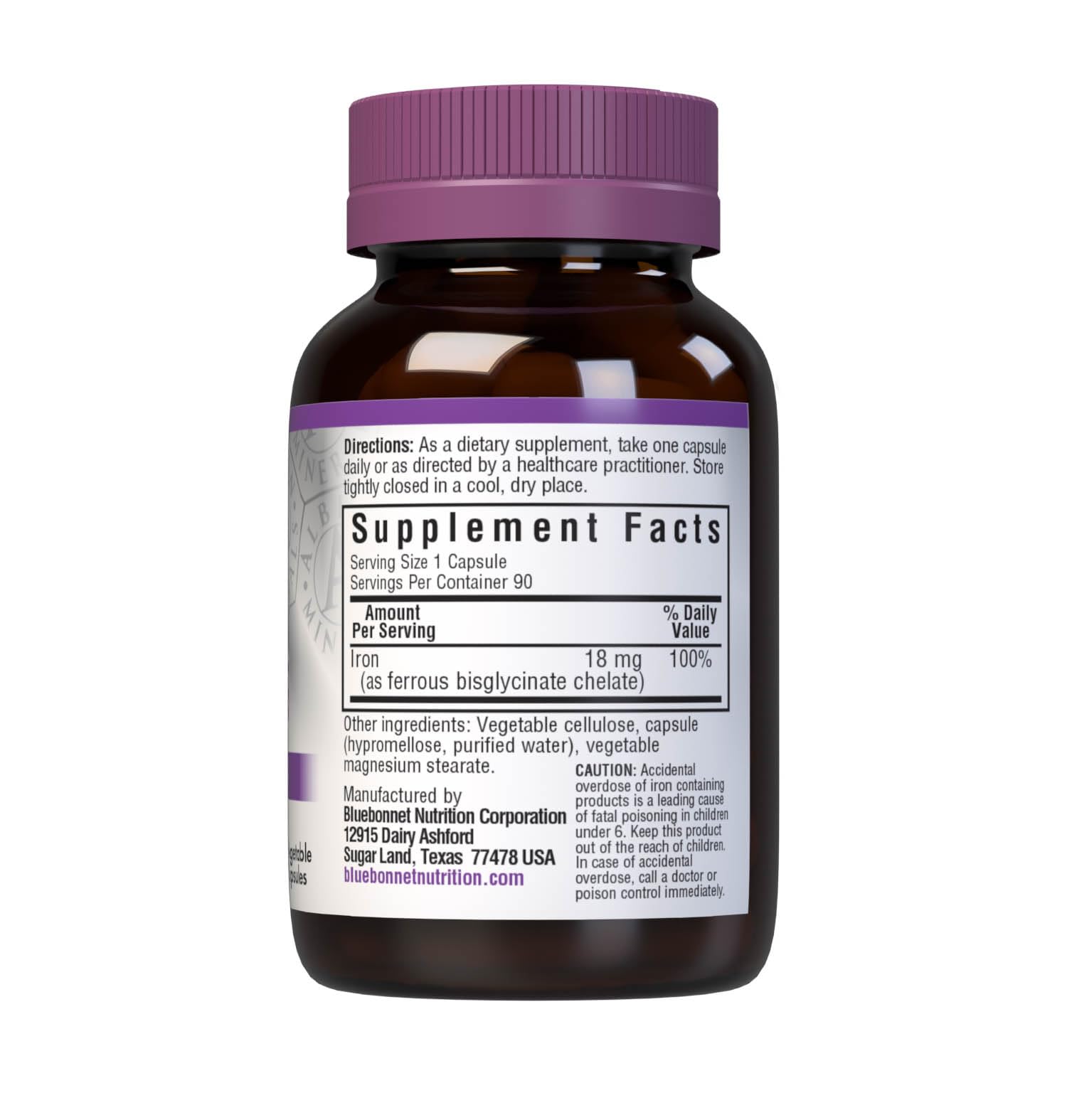 Foto 3 pulgar | Suplemento Bluebonnet Nutrition De Hierro Quelado 18 Mg 90 Cápsulas - Venta Internacional.