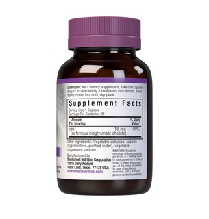 Foto 2 | Suplemento Bluebonnet Nutrition De Hierro Quelado 18 Mg 90 Cápsulas - Venta Internacional.