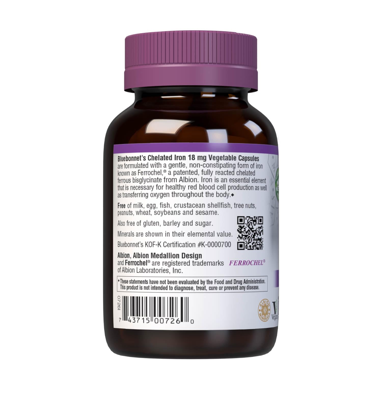 Foto 4 pulgar | Suplemento Bluebonnet Nutrition De Hierro Quelado 18 Mg 90 Cápsulas - Venta Internacional.