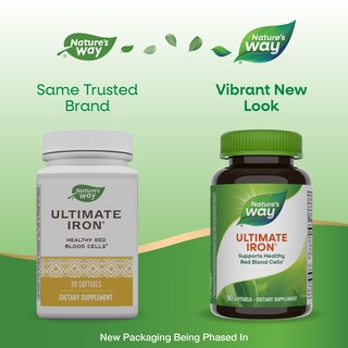 Foto 3 | Suplemento Nature's Way Ultimate Iron 90 Cápsulas Blandas - Venta Internacional.