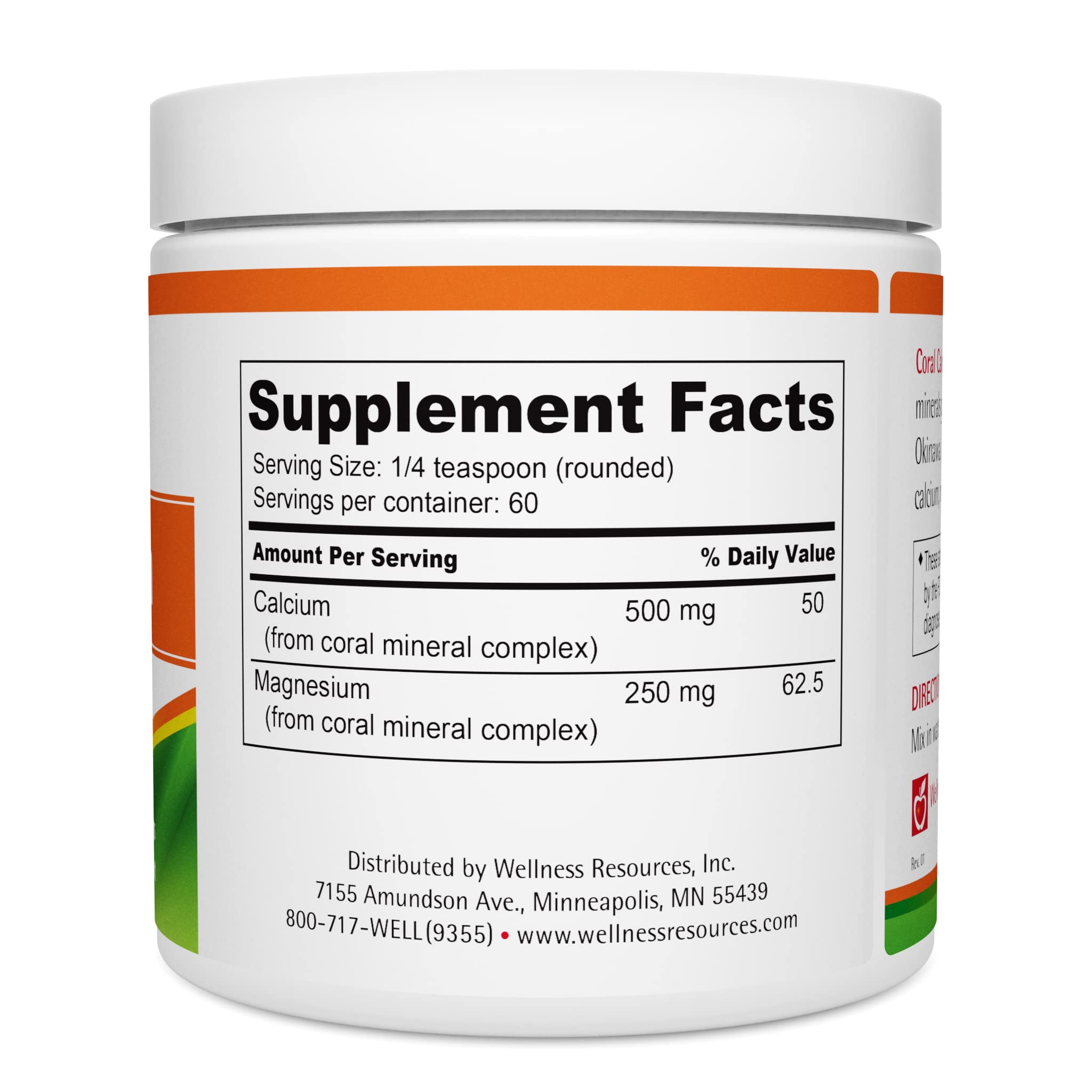 Foto 3 pulgar | Supplement Wellness Resources Coral Calcium Powder 60 Porciones - Venta Internacional.