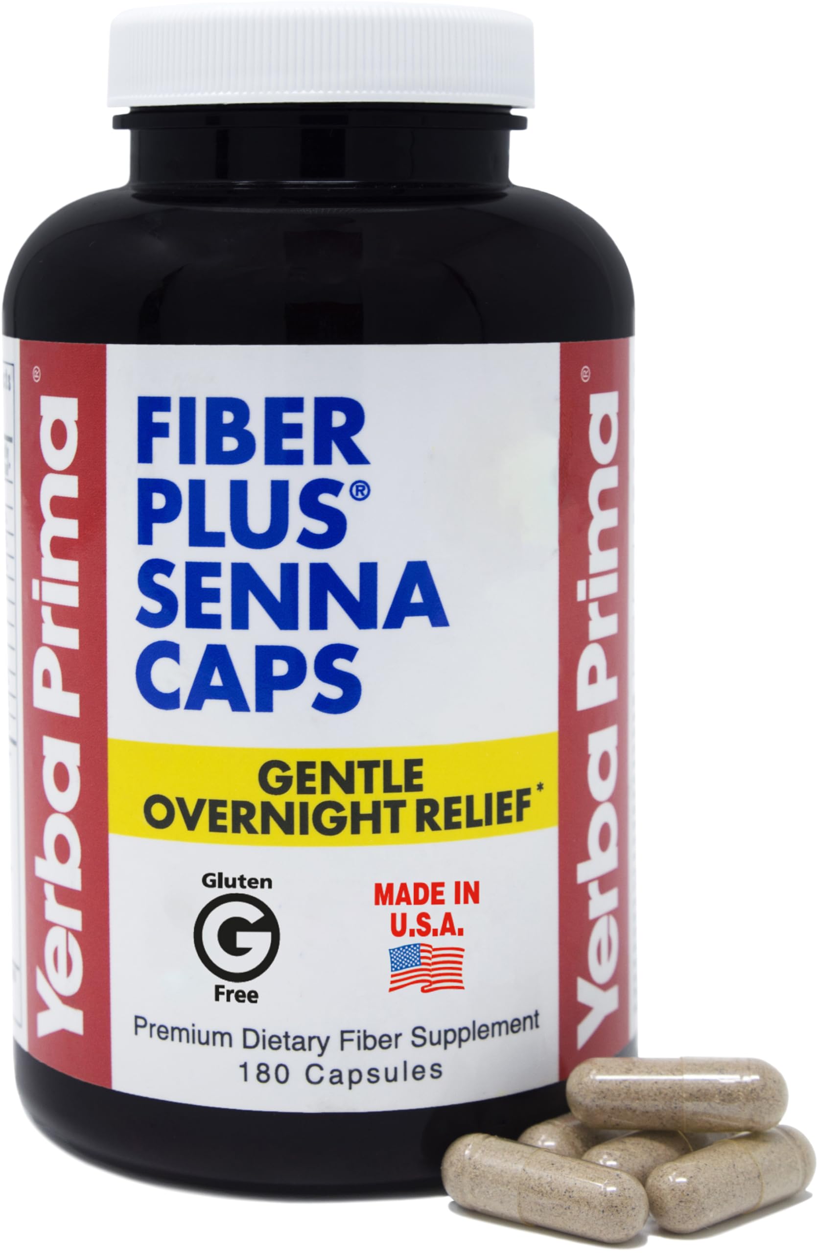 Foto 2 pulgar | Suplemento Yerba Prima Fiber Plus Senna En Cápsulas De 180 Unidades - Venta Internacional.
