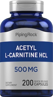 Foto 1 | Suplemento Piping Rock Acetil L-carnitina Hcl 500 Mg 200 Cápsulas - Venta Internacional.