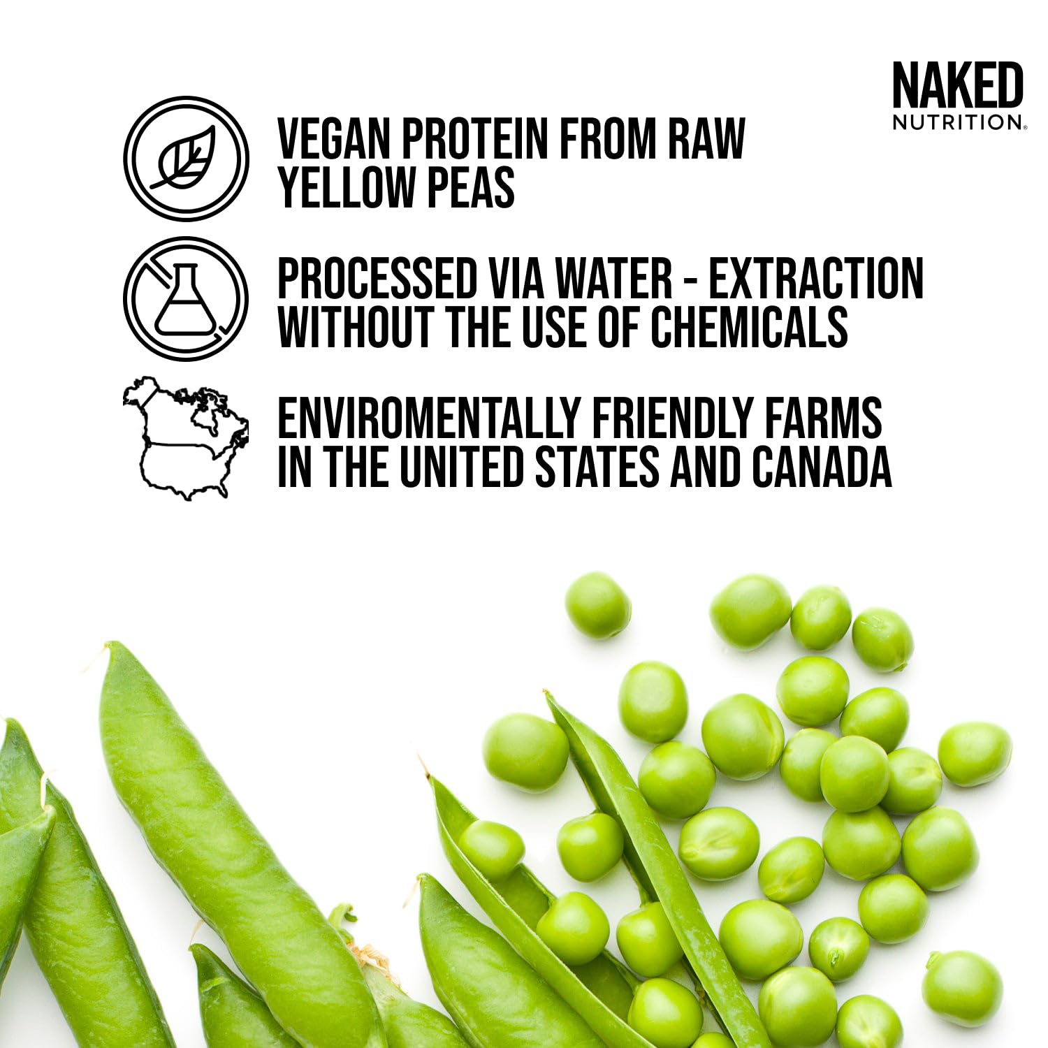 Foto 2 | Proteína En Polvo Naked Pea Protein Isolate 420 G - Venta Internacional.