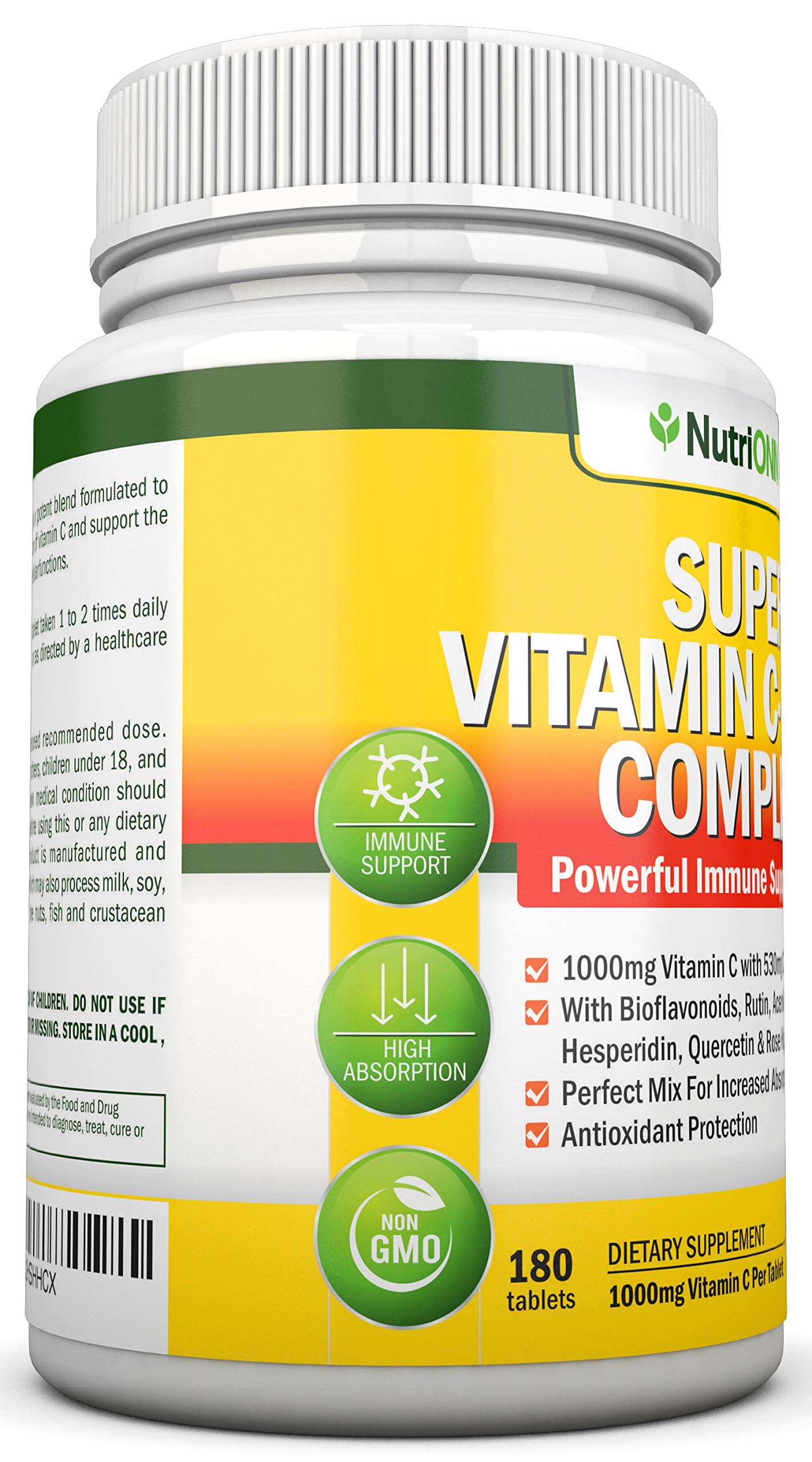 Foto 5 pulgar | Suplemento Nutrionn Super Vitamina C Complex 1695 Mg 180 Tablas - Venta Internacional.