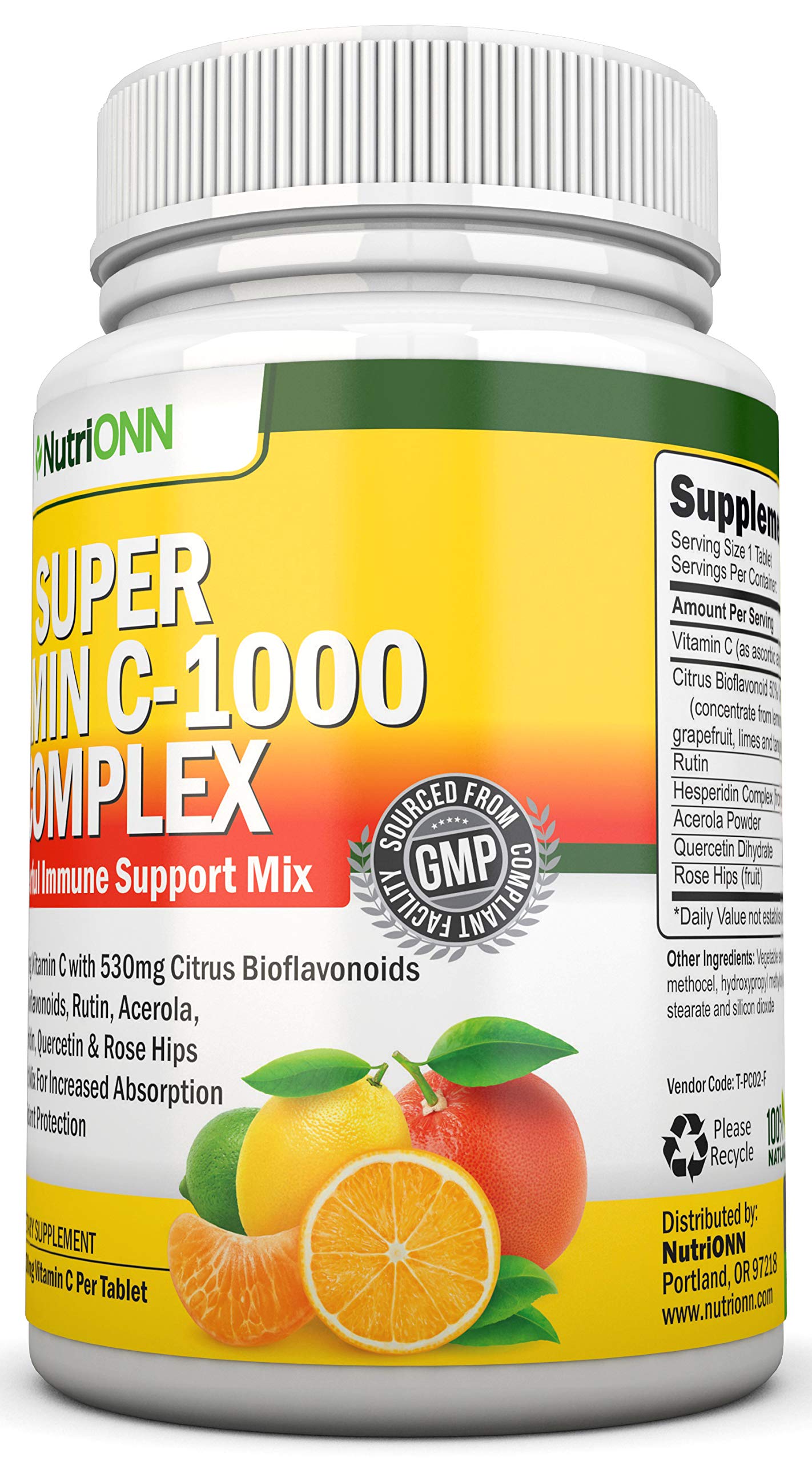 Foto 6 pulgar | Suplemento Nutrionn Super Vitamina C Complex 1695 Mg 180 Tablas - Venta Internacional.