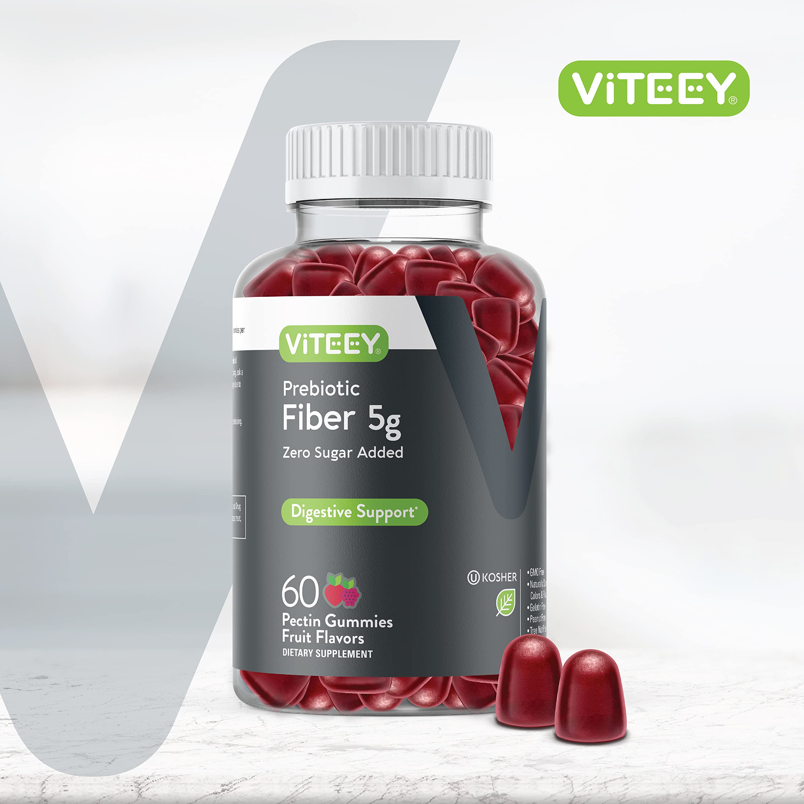 Foto 2 | Suplemento De Fibra Gummies Viteey Prebiotic 5g Para Adultos - Venta Internacional.