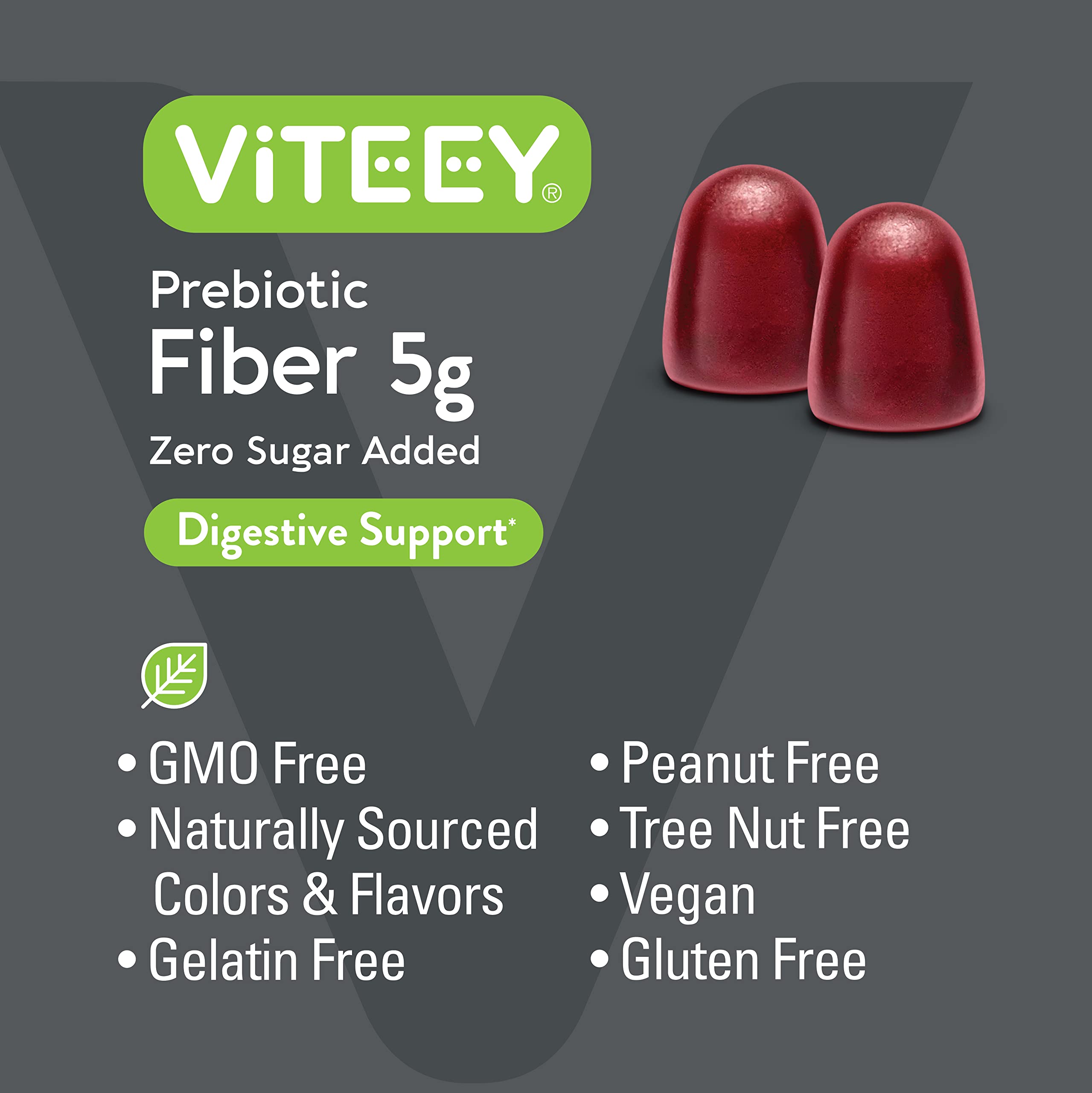 Foto 5 | Suplemento De Fibra Gummies Viteey Prebiotic 5g Para Adultos - Venta Internacional.