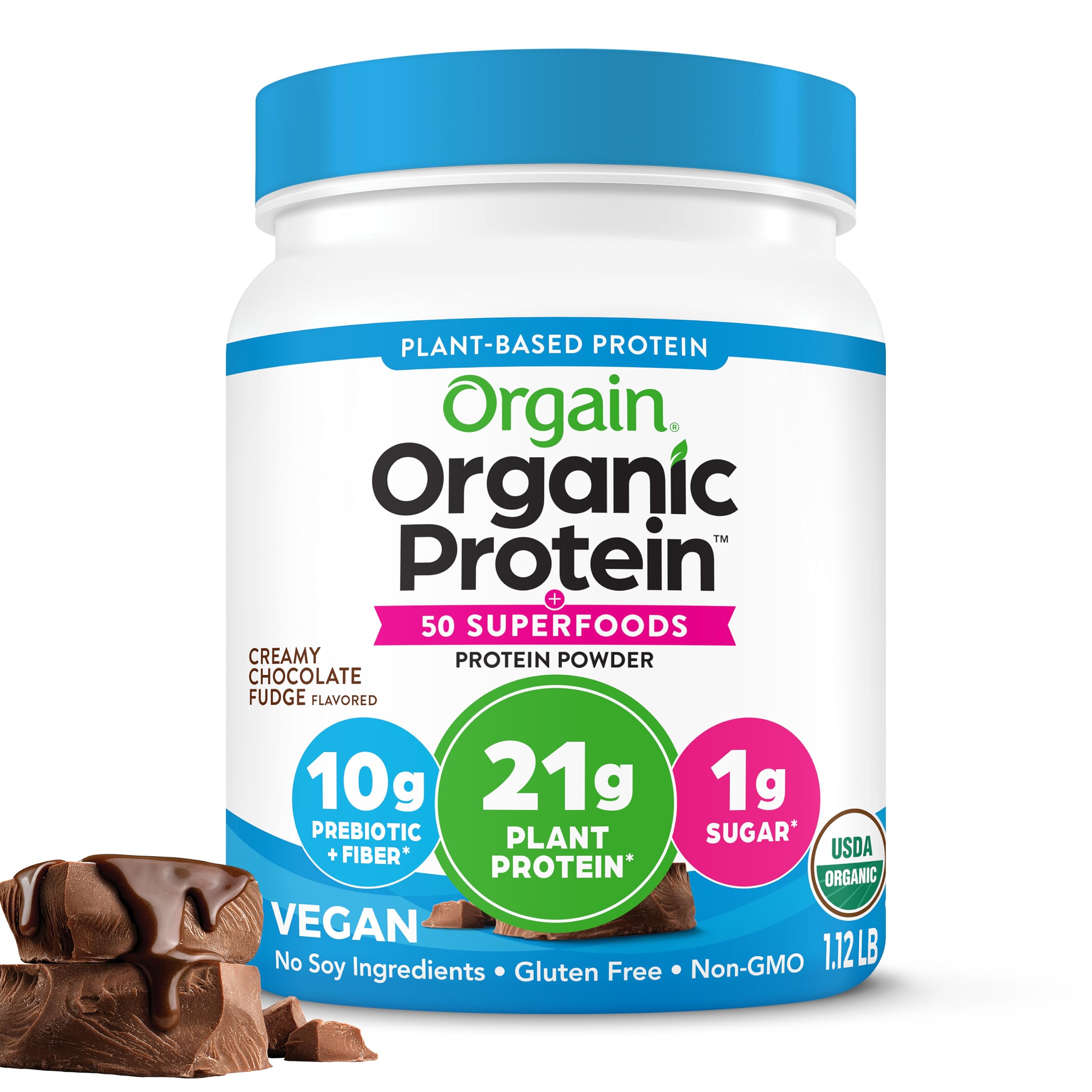 Foto 1 | Fudge De Chocolate Cremoso Vegano Orgánico Orgánico En Polvo Orgain 5 - Venta Internacional.