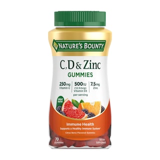 Foto 1 | Gominolas Nature's Bounty C, D Y Zinc Para El Sistema Inmunitario, 70 Unidades - Venta Internacional.