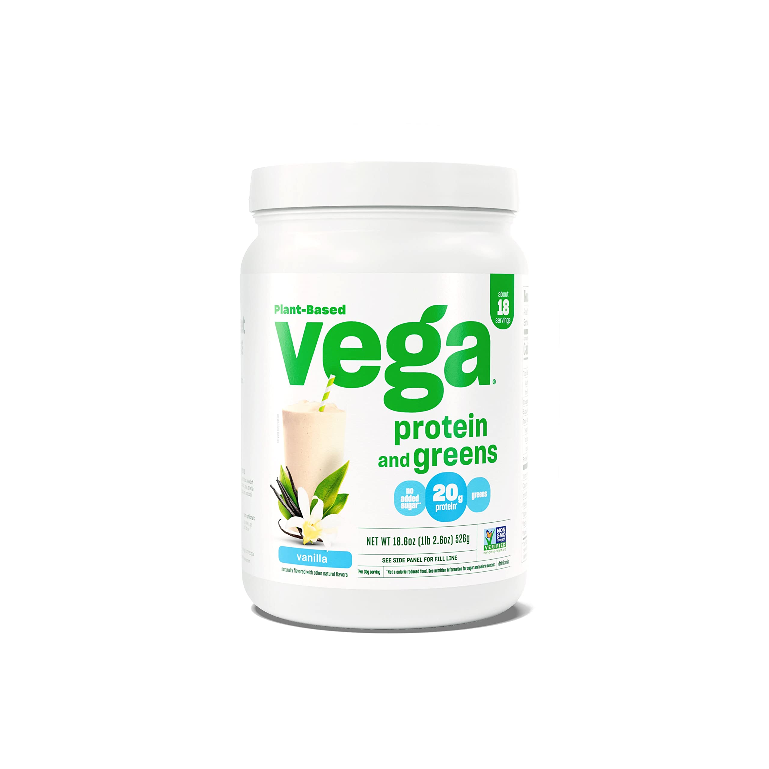 Foto 2 pulgar | Proteína En Polvo Vega Protein And Greens Vanilla 540g - Venta Internacional.