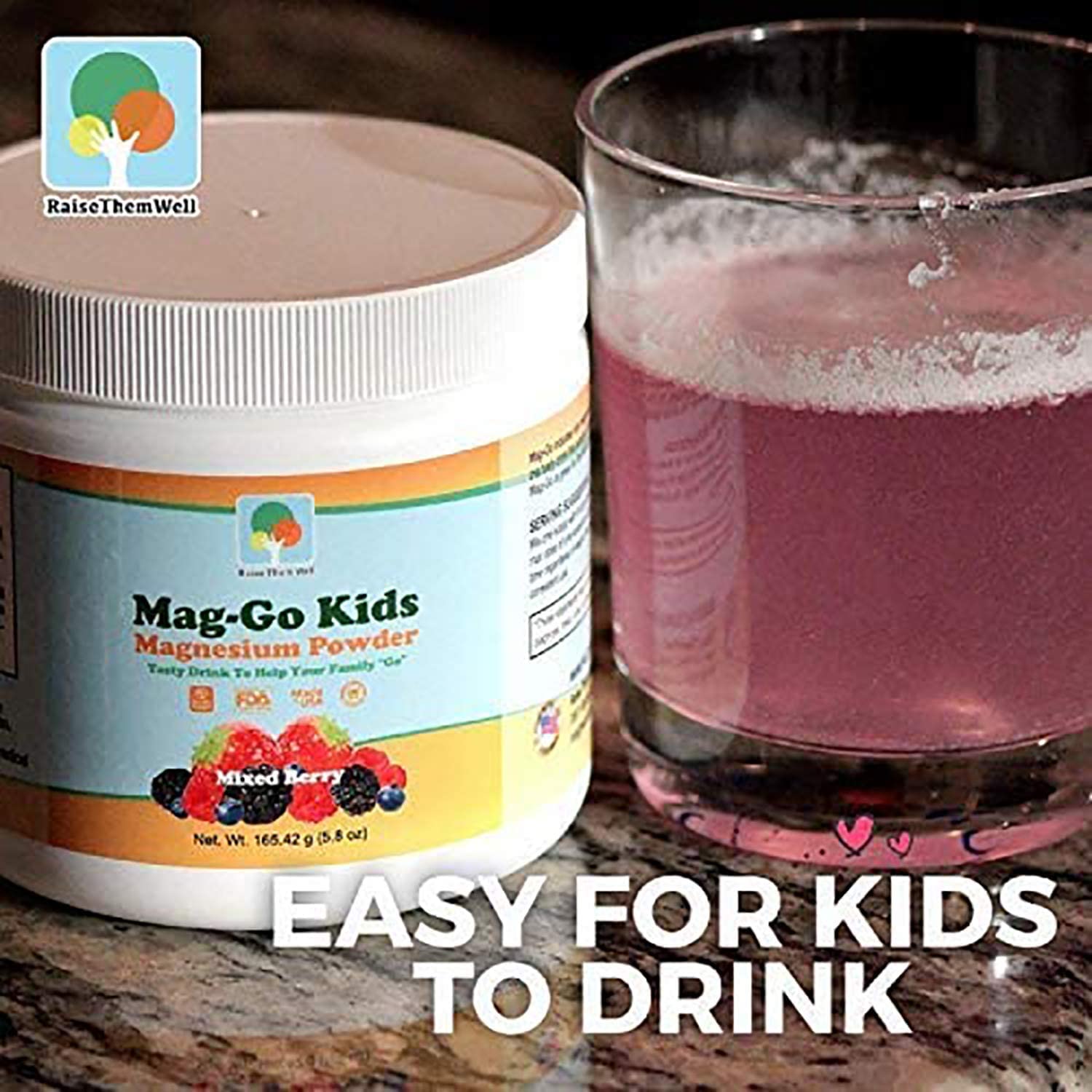 Foto 7 pulgar | Mag-go Kids De Magnesio En Polvo Raise Them Well, 90 Porciones - Venta Internacional.