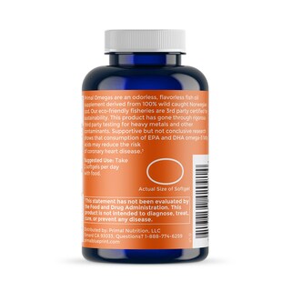 Foto 2 | Suplemento Primal Blueprint Primal Omega-3, 120 Unidades - Venta Internacional.