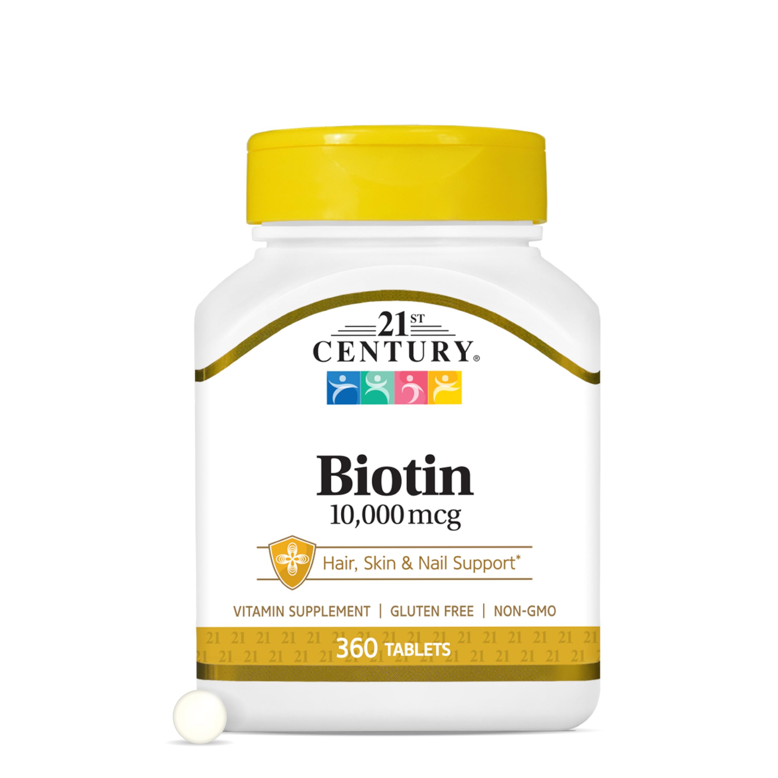 Suplemento De Biotina Del Siglo Xxi De 10,000 Mcg Para Cabello, Piel Y Uñas - Venta Internacional.