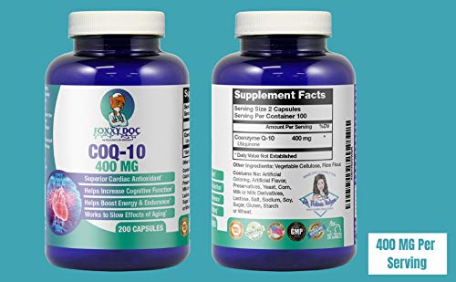 Foto 3 pulgar | Suplemento De Coq10 De La Dra. Valerie Nelson, 400 Mg, 200 Vegetales. Cápsulas - Venta Internacional.