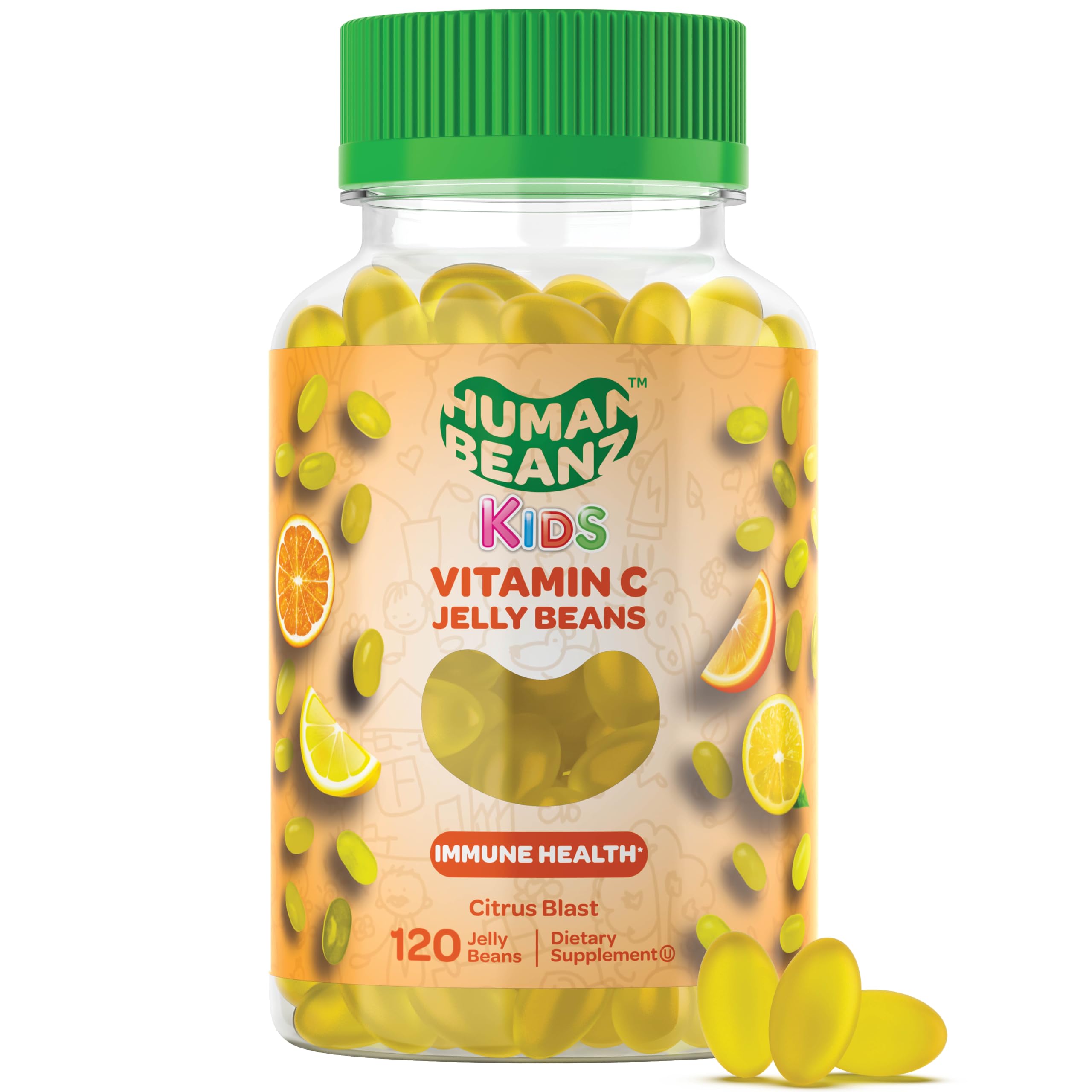 Foto 2 pulgar | Gominolas Con Vitamina C Human Beanz Kids 120 Citrus - Venta Internacional.
