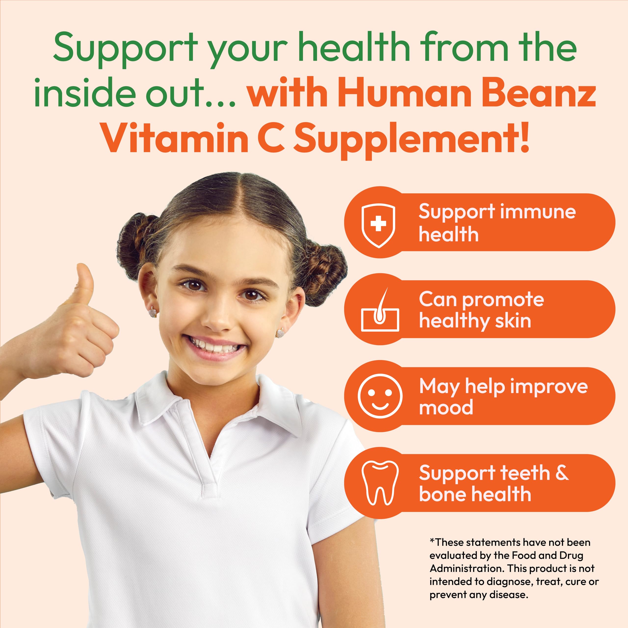 Foto 5 pulgar | Gominolas Con Vitamina C Human Beanz Kids 120 Citrus - Venta Internacional.