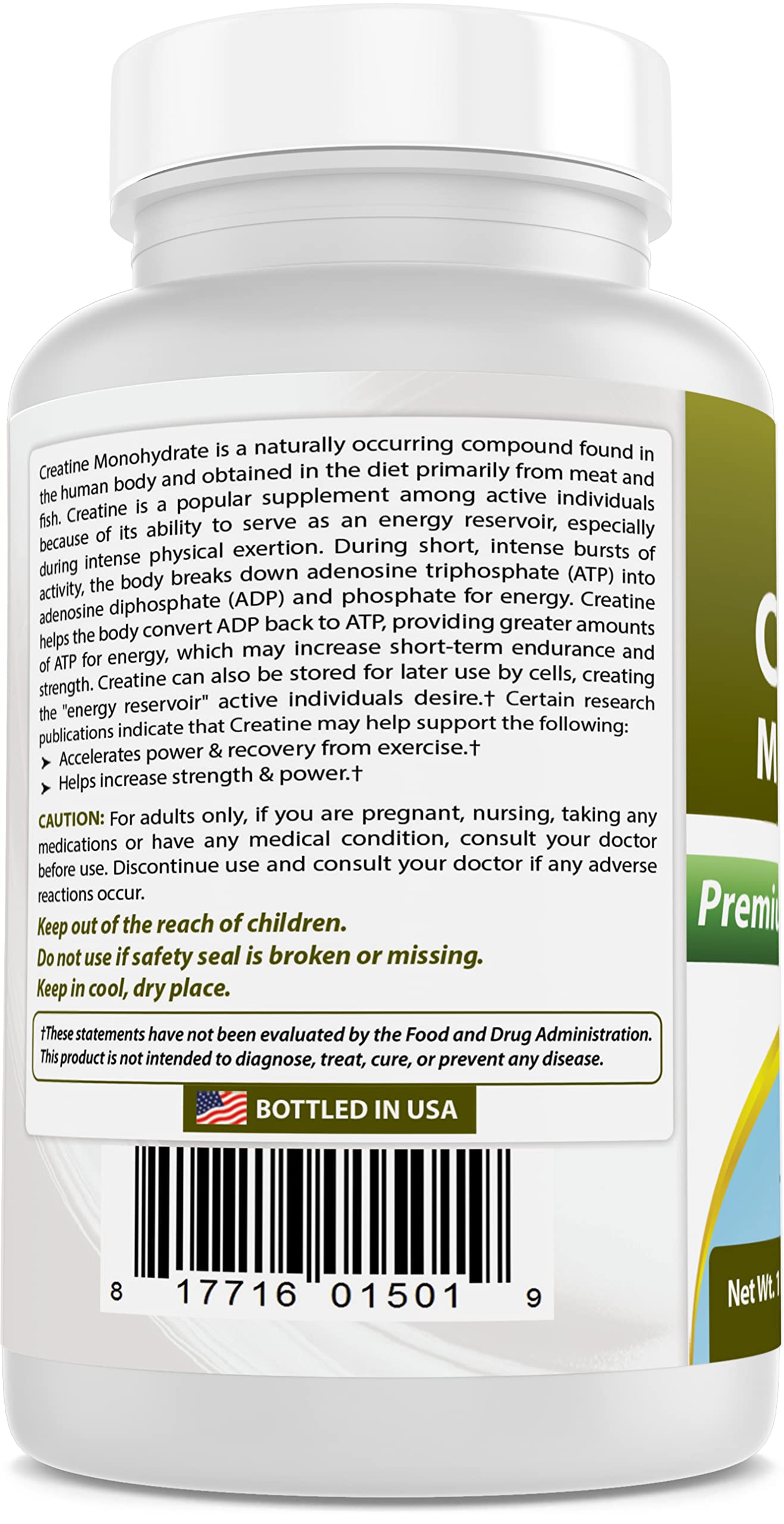 Foto 8 pulgar | Polvo De Monohidrato De Creatina Supplement Best Naturals, 454 G - Venta Internacional.