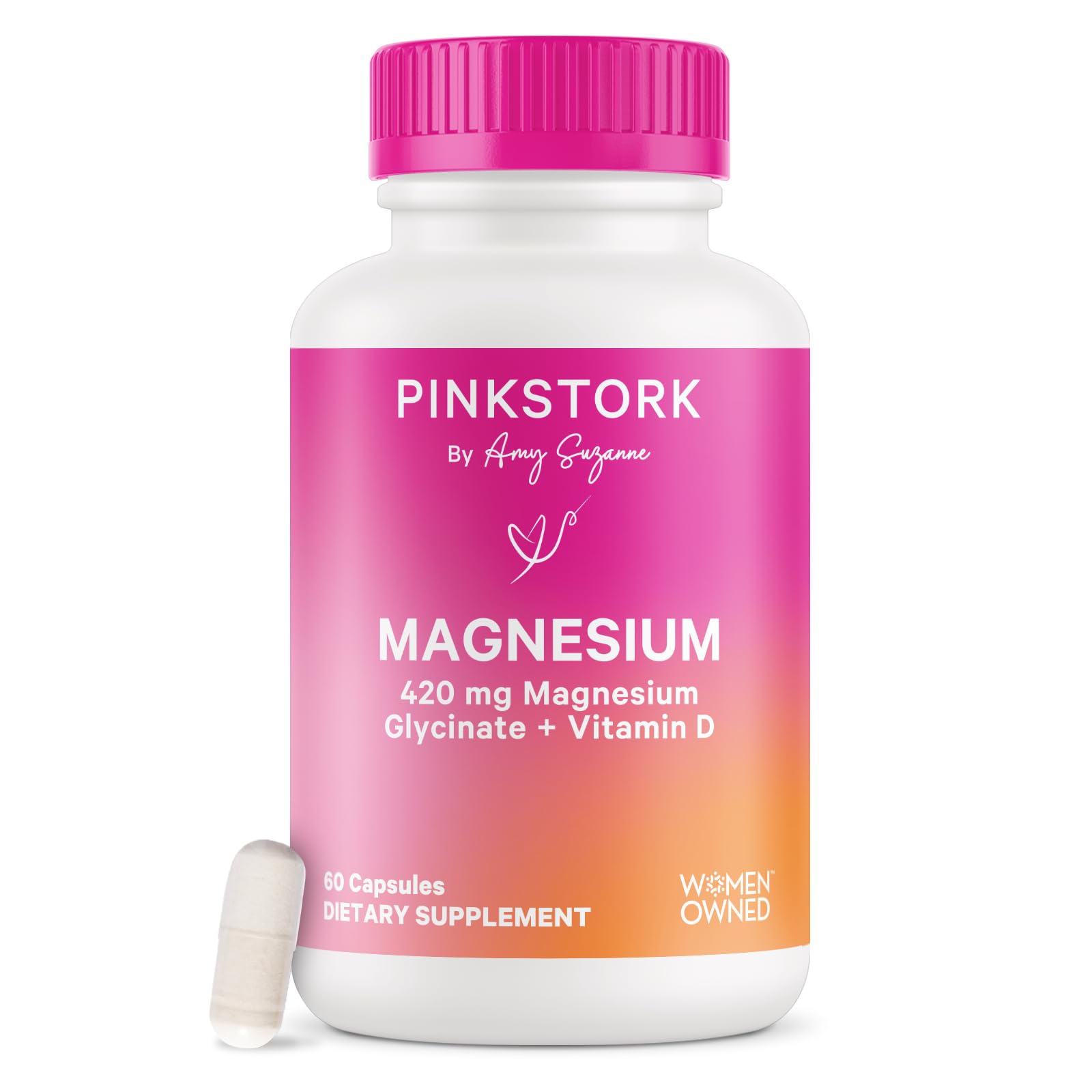 Foto 1 | Suplemento De Magnesio Pink Stork Glicinato De Magnesio 500 Mg - Venta Internacional.
