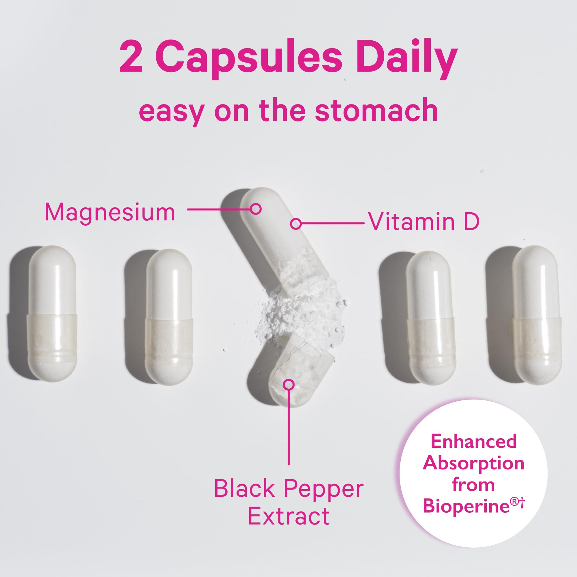 Foto 2 | Suplemento De Magnesio Pink Stork Glicinato De Magnesio 500 Mg - Venta Internacional.