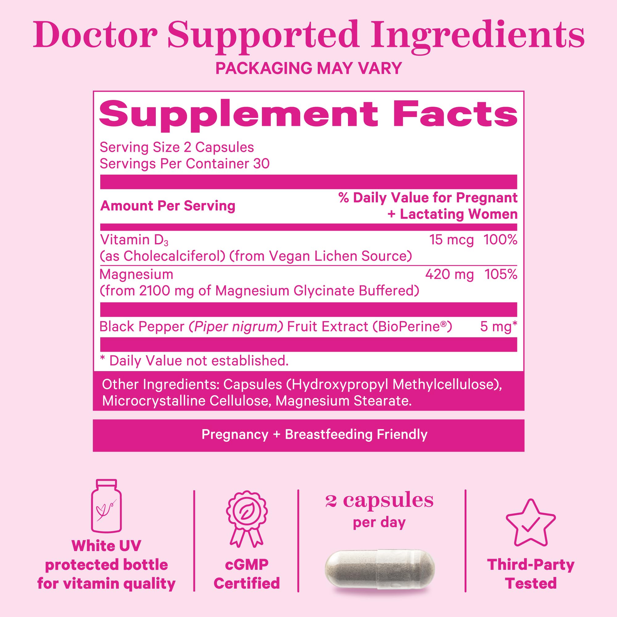 Foto 4 pulgar | Suplemento De Magnesio Pink Stork Glicinato De Magnesio 500 Mg - Venta Internacional.