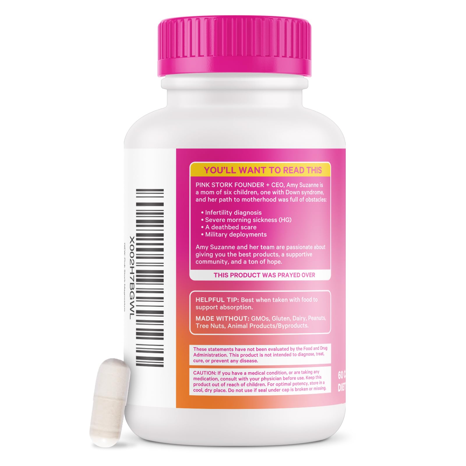 Foto 7 | Suplemento De Magnesio Pink Stork Glicinato De Magnesio 500 Mg - Venta Internacional.