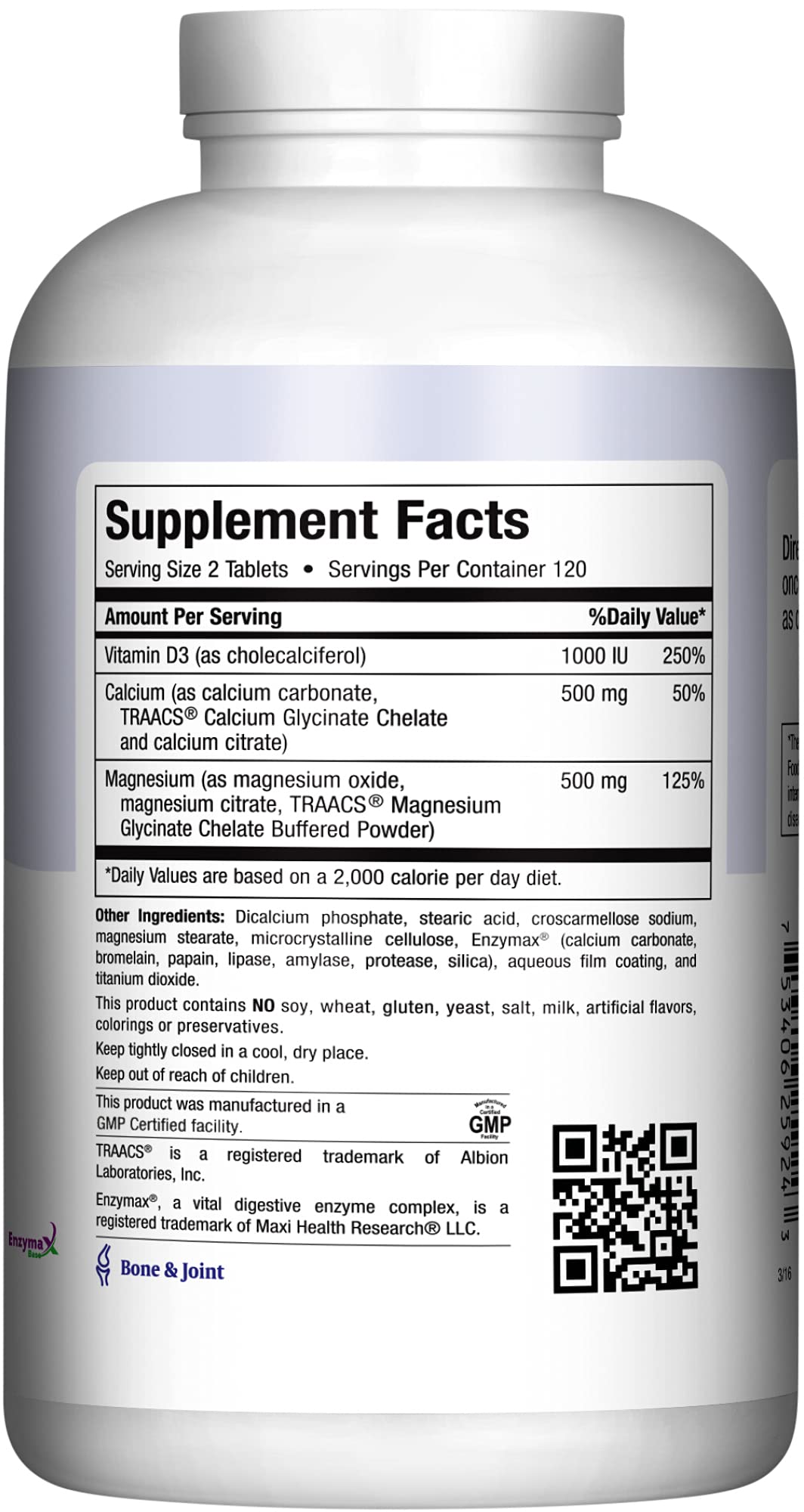 Foto 4 | Suplemento De Calcio Maxi Health 500 Mg Con Vitamina D3 1000 Ui - Venta Internacional.