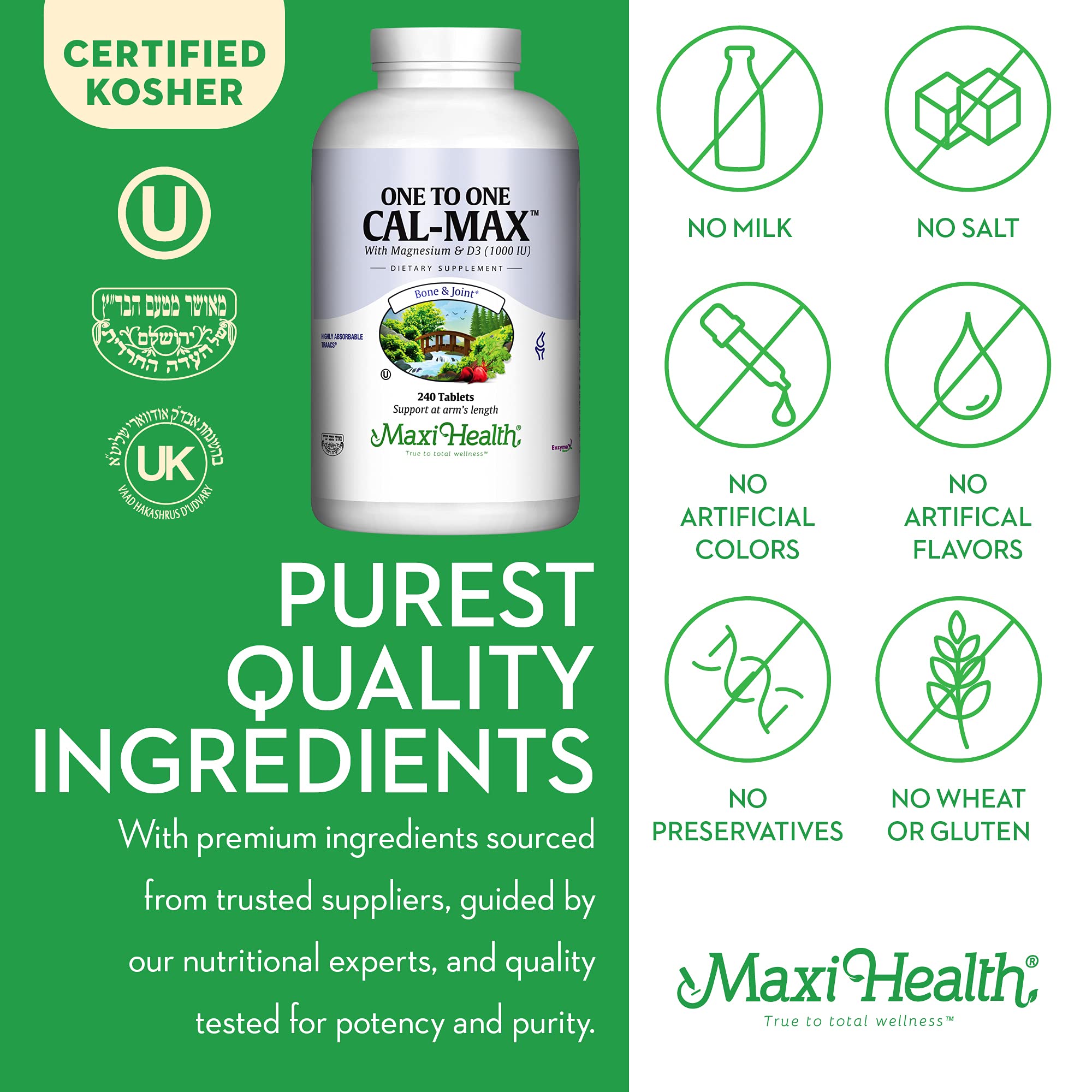 Foto 7 pulgar | Suplemento De Calcio Maxi Health 500 Mg Con Vitamina D3 1000 Ui - Venta Internacional.