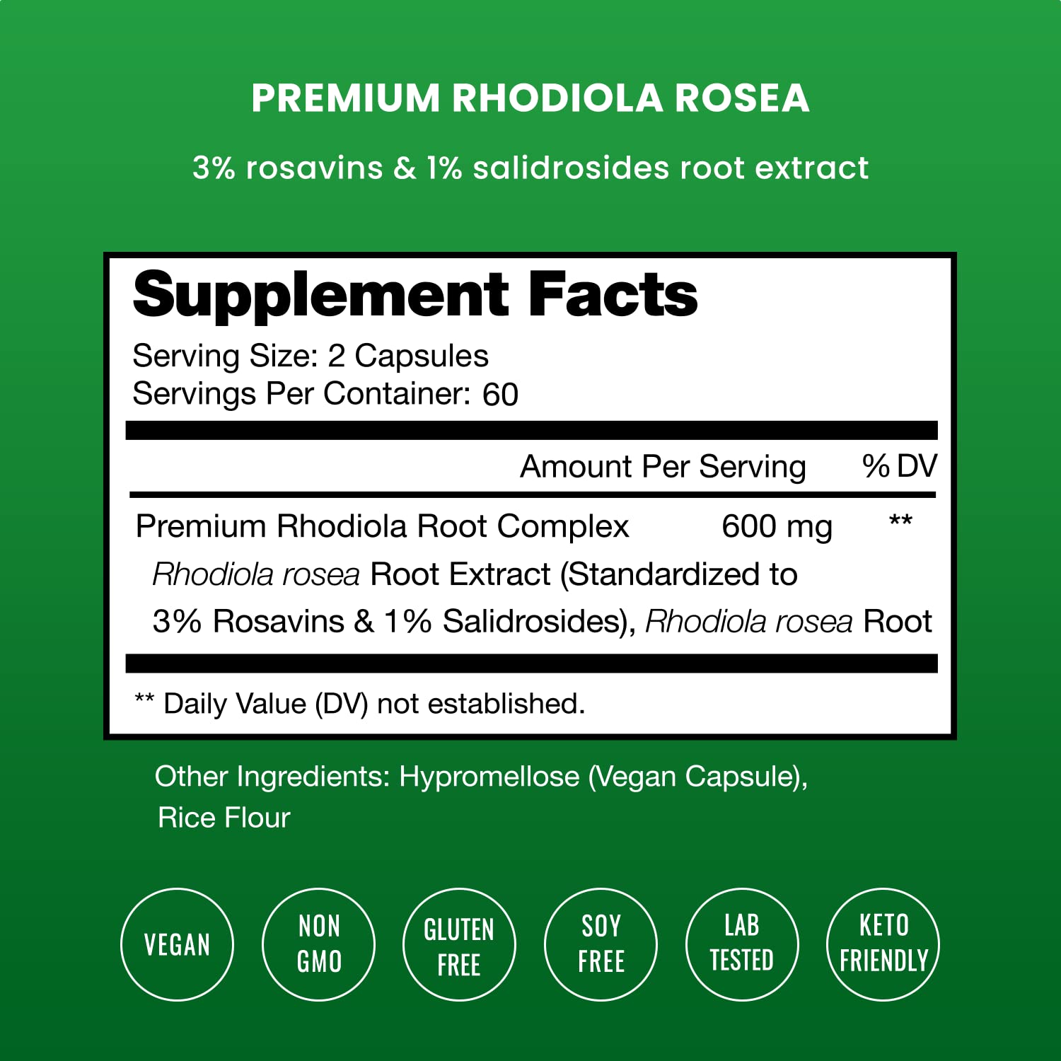 Foto 2 | Suplemento Nutrachamps Rhodiola Rosea En Cápsulas De 300 Mg [120] - Venta Internacional.