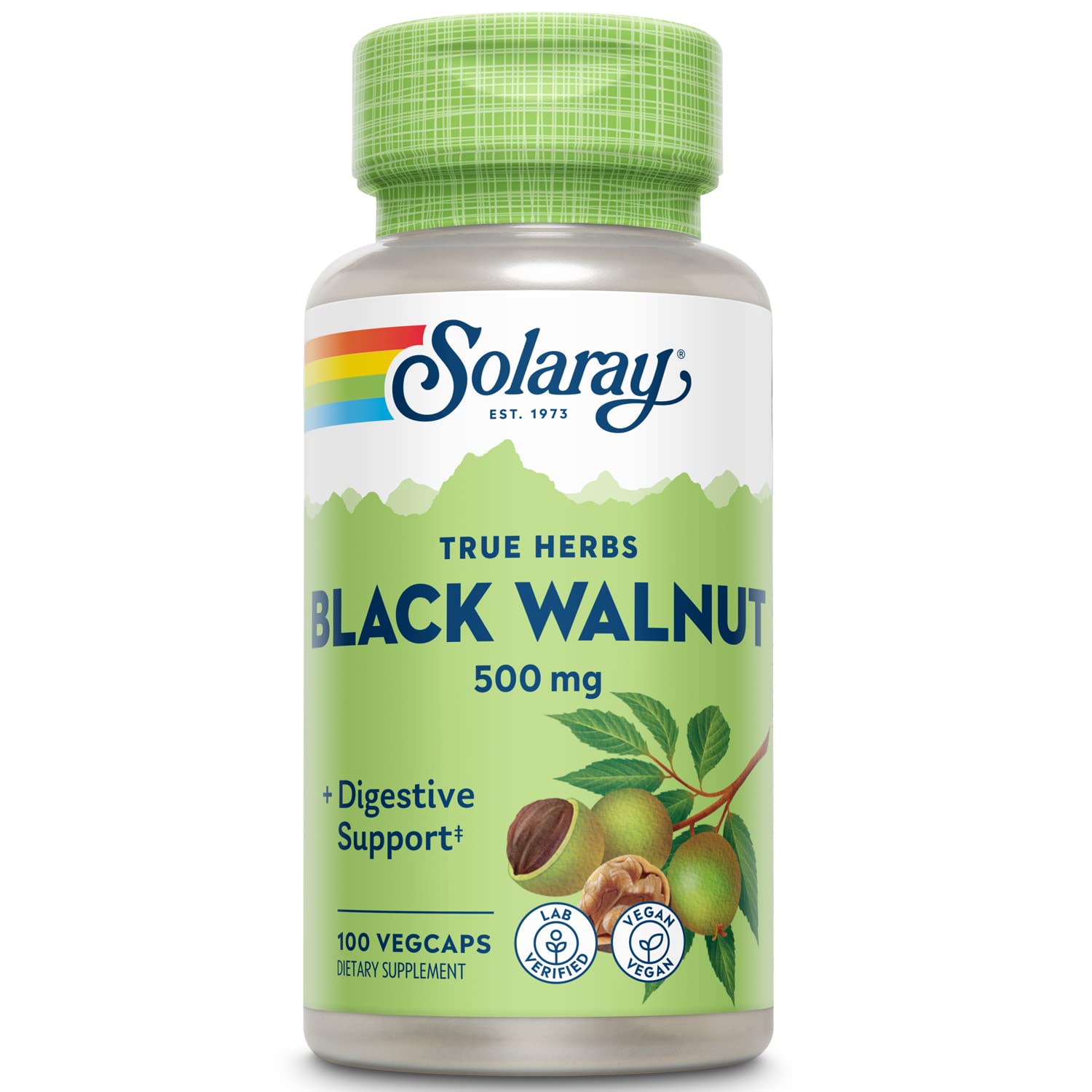 Foto 1 | Suplemento Solaray Black Walnut 500 Mg De Cáscara Entera, 100 Cápsulas Vegetarianas - Venta Internacional.