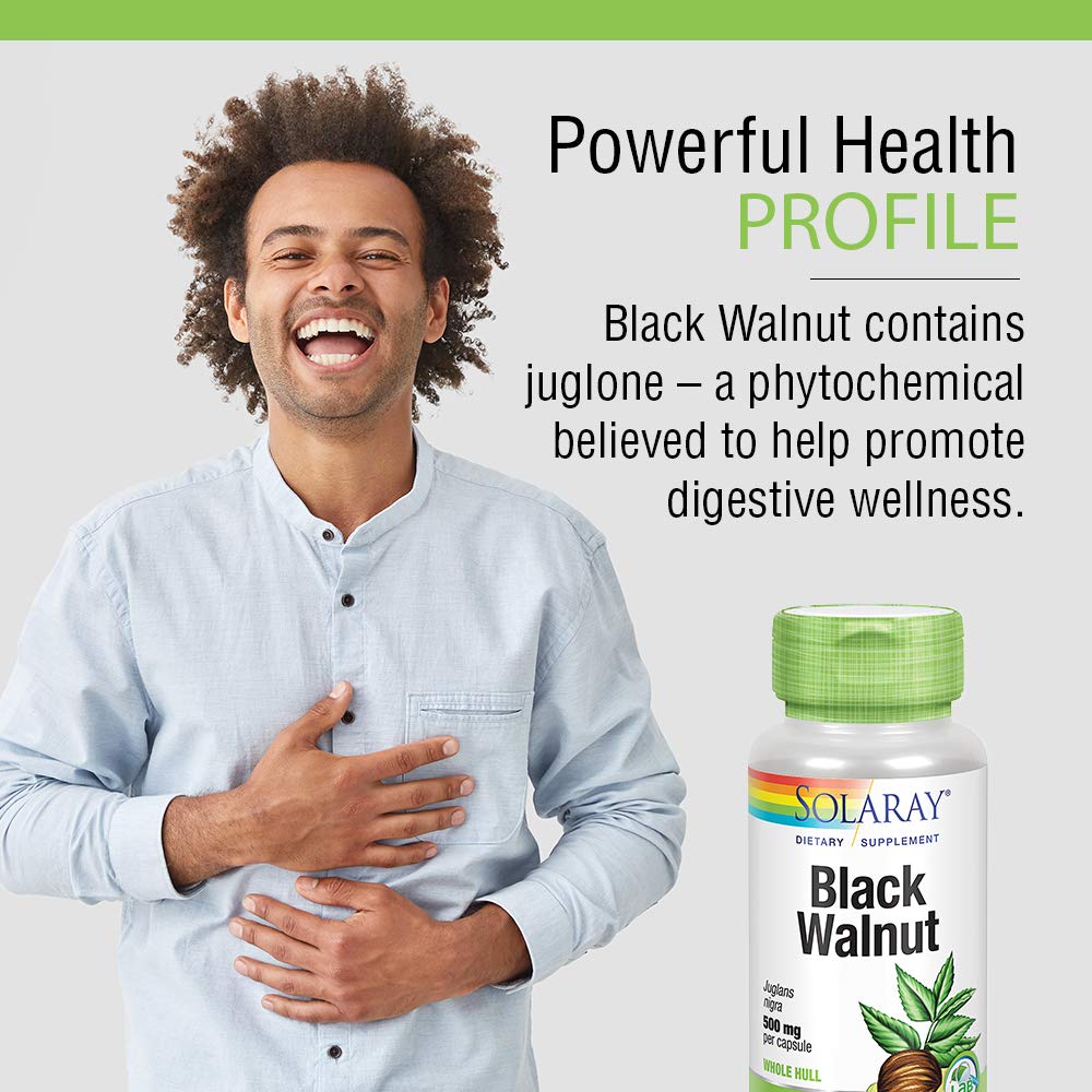 Foto 5 | Suplemento Solaray Black Walnut 500 Mg De Cáscara Entera, 100 Cápsulas Vegetarianas - Venta Internacional.