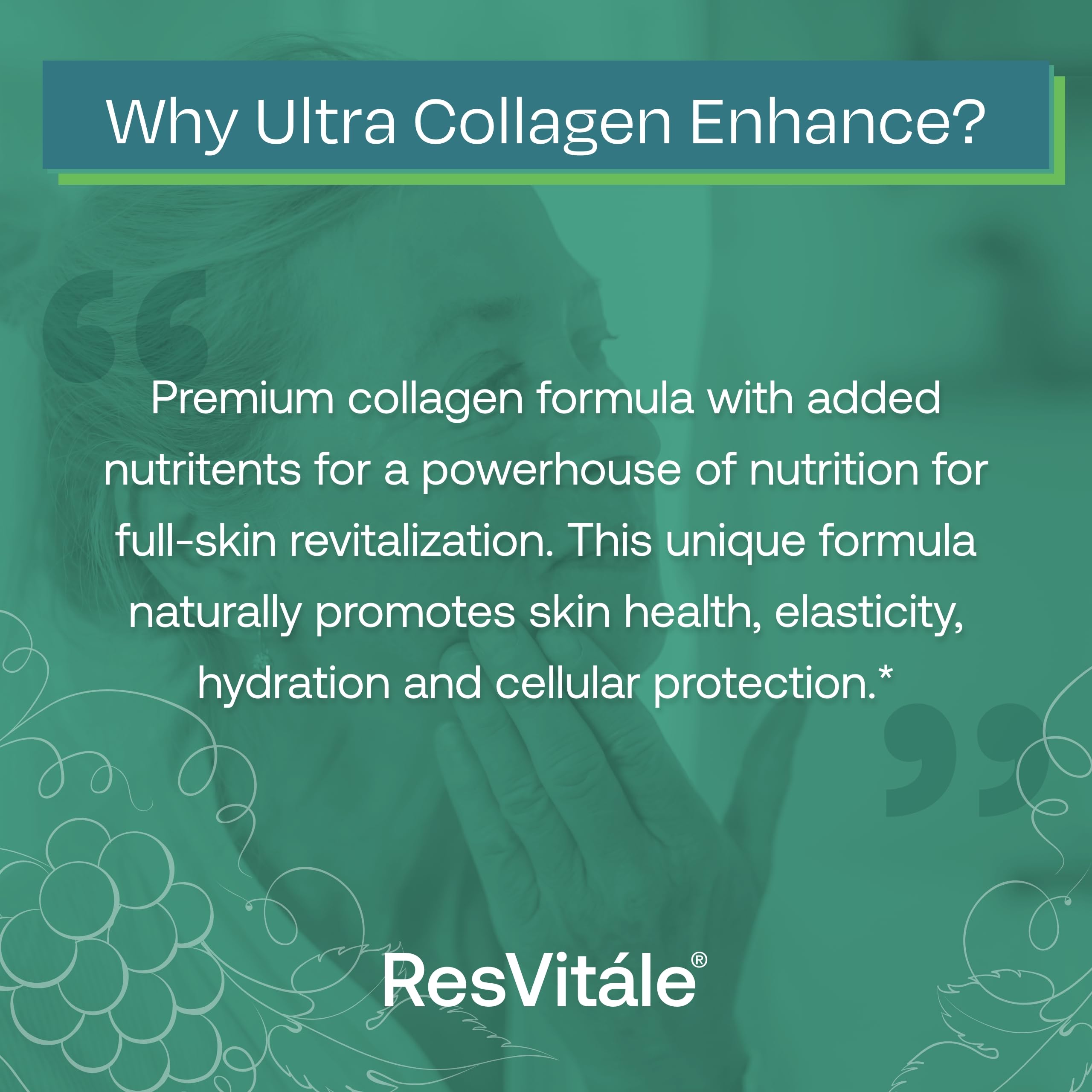 Foto 5 pulgar | Suplemento Resvitále Ultra Collagen Enhance 90 Cápsulas Vegetarianas - Venta Internacional.