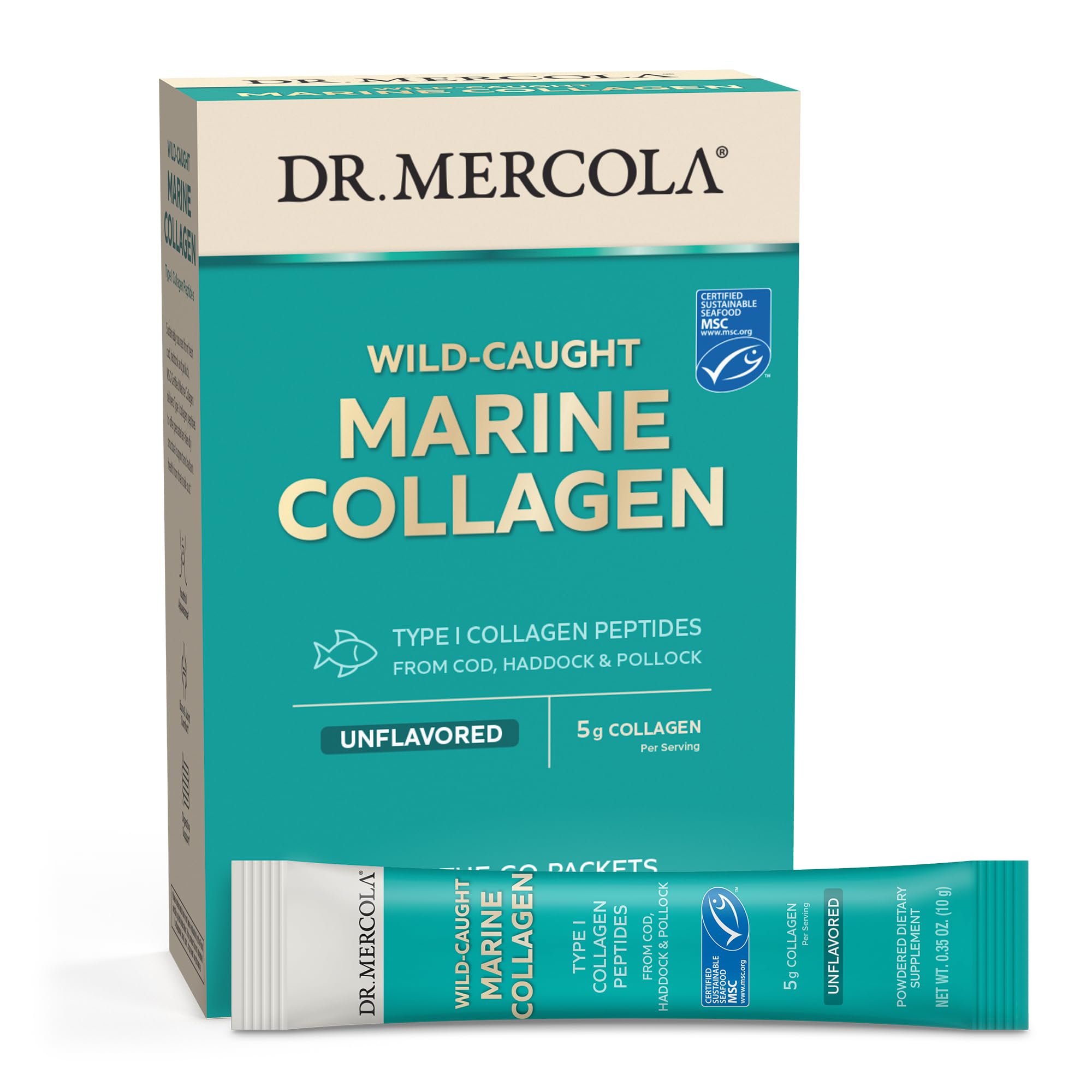 Foto 2 pulgar | Paquetes De Colágeno Marino En Polvo Dr. Mercola, 15 Porciones, 5 G - Venta Internacional.